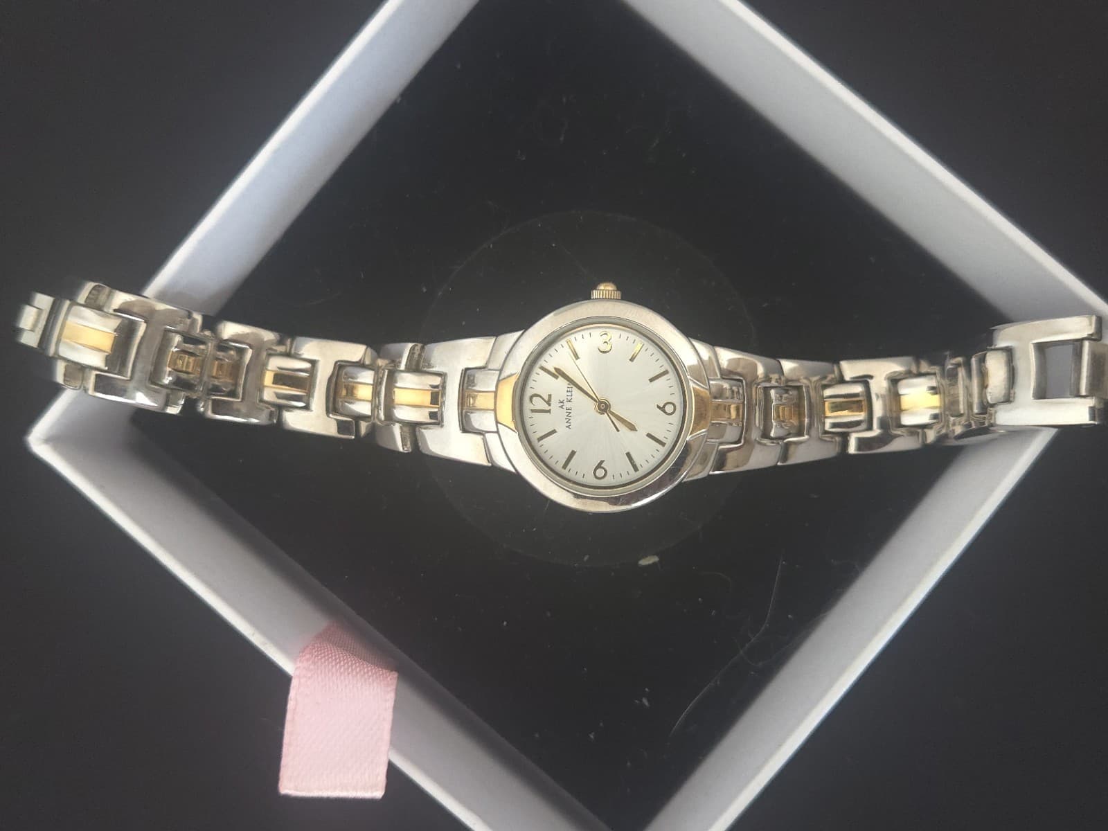 Fossil F2 Watch Women Stainless Steel Silver Gold Battery WR White Quartz - Thumbnail 2