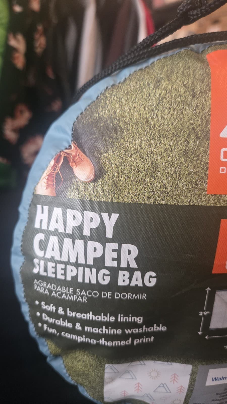 Ozark Trail Happy Camper 50 Degree Lined Sleeping Bag 75x33 Warm Weather NEW - Thumbnail 7