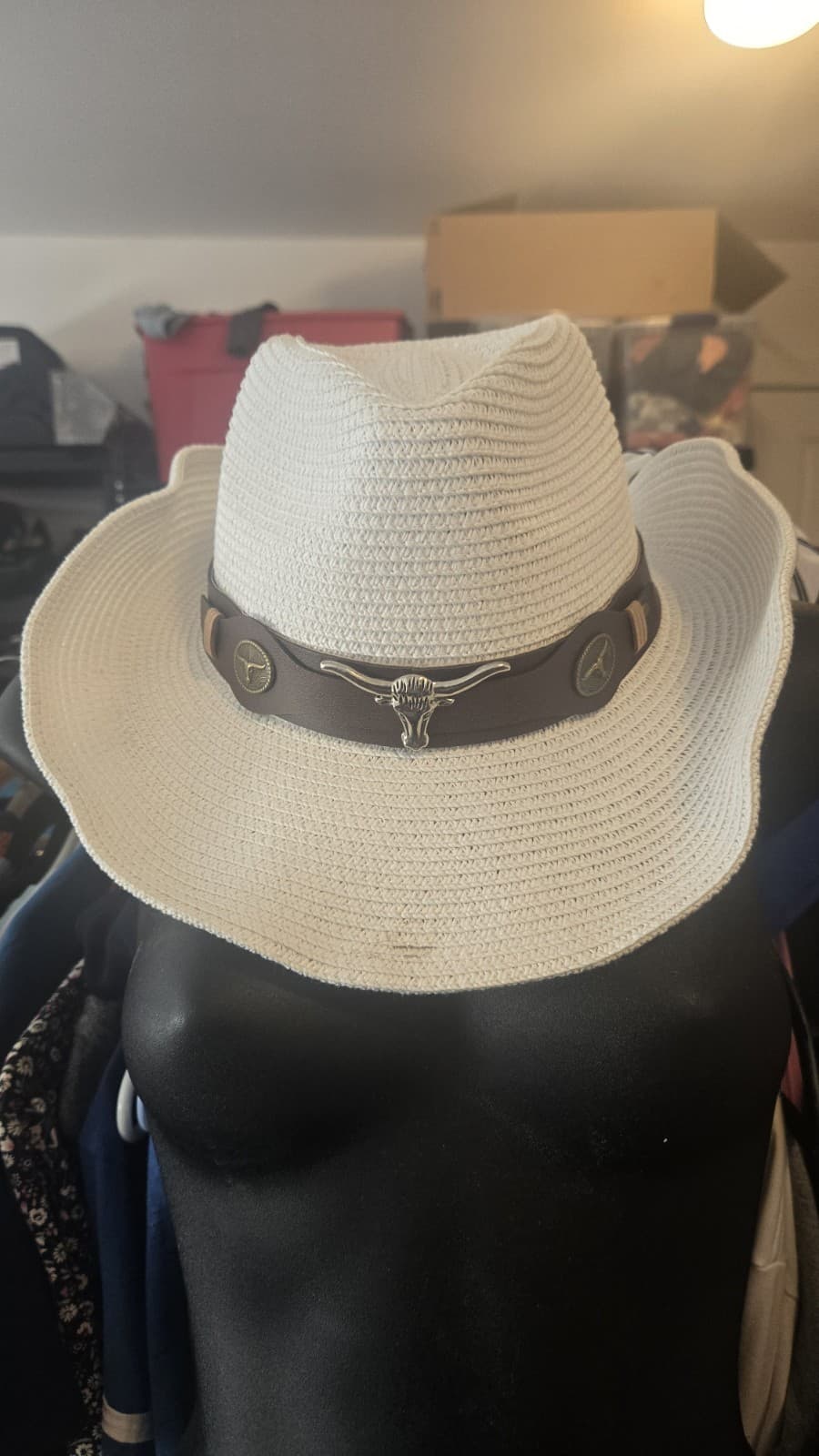 Unisex Cowboy Straw Hat Men Women Western Outdoor Travel Beach Sun Hollow