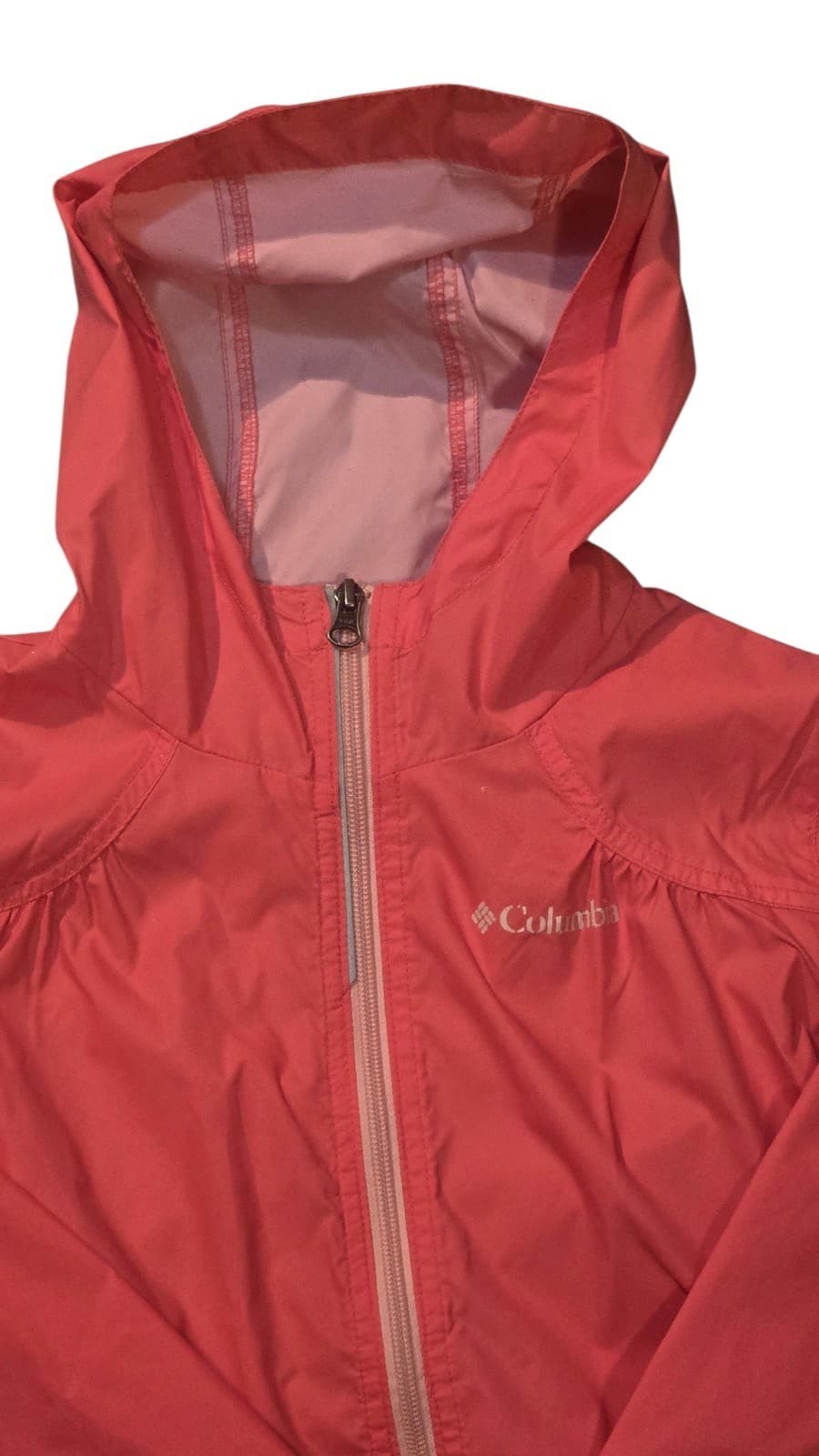 Girl’s Columbia Jacket/Windbreaker Size Med. Coral - Thumbnail 2