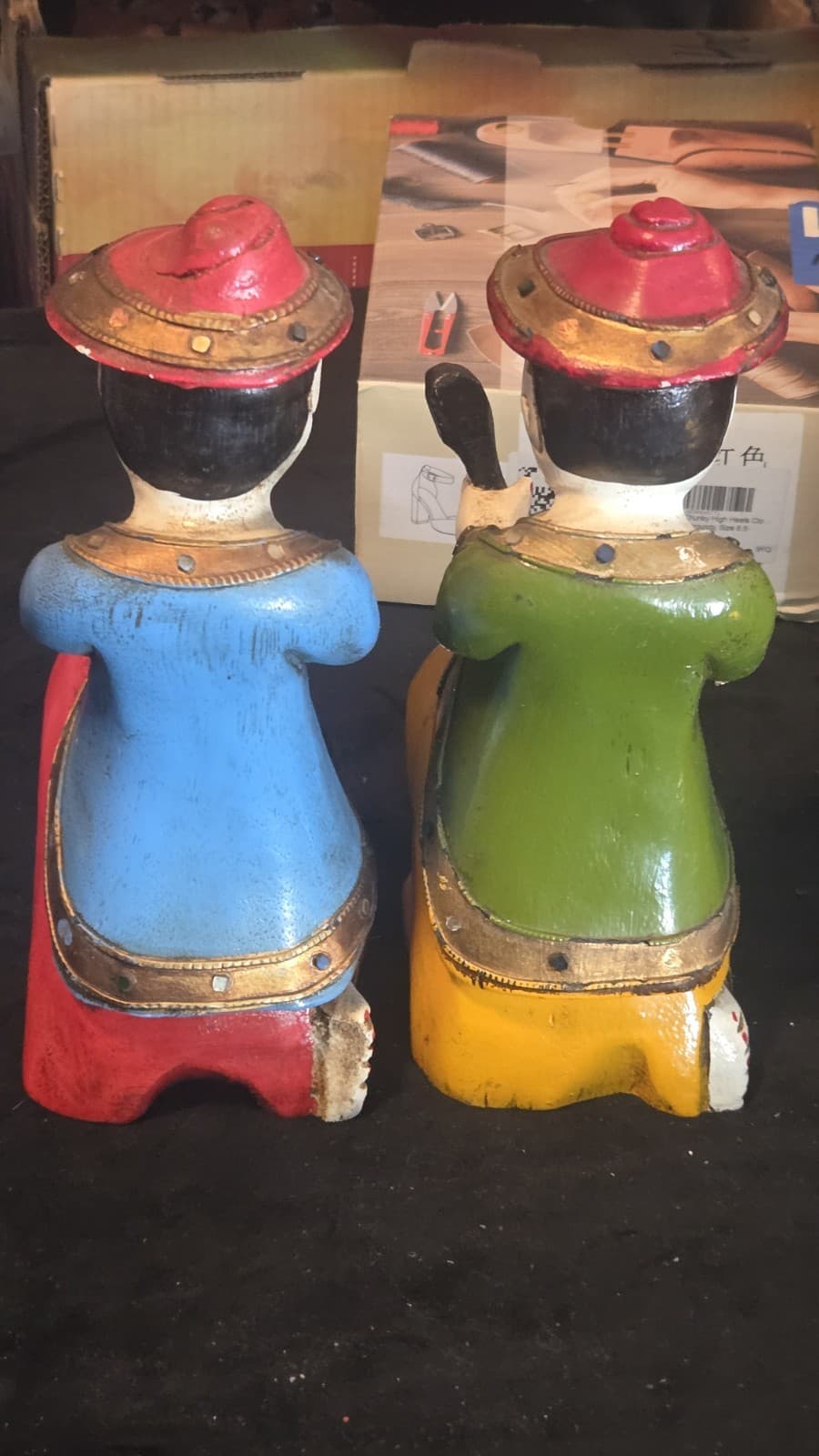 Vintage Hand painted Foreign Sculptures - Thumbnail 6
