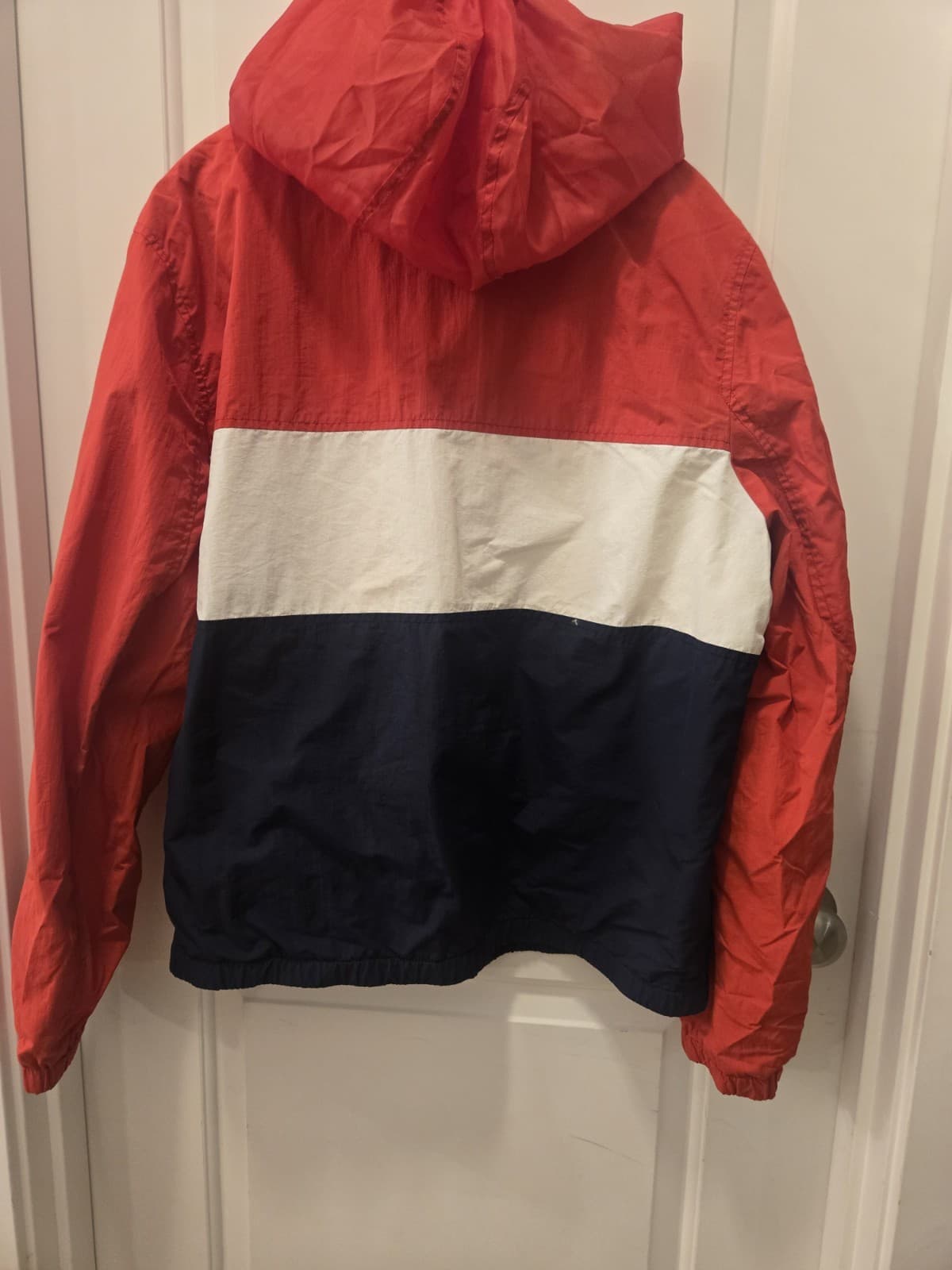 Levi's Red/White/Blue Windbreaker Jacket w/Zip out Hood Mens Size XL - Thumbnail 7