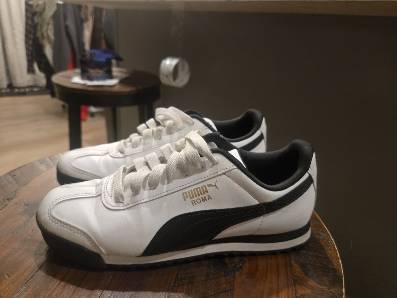 Size 3.5 - Puma Roma 24 White Black - Thumbnail 8