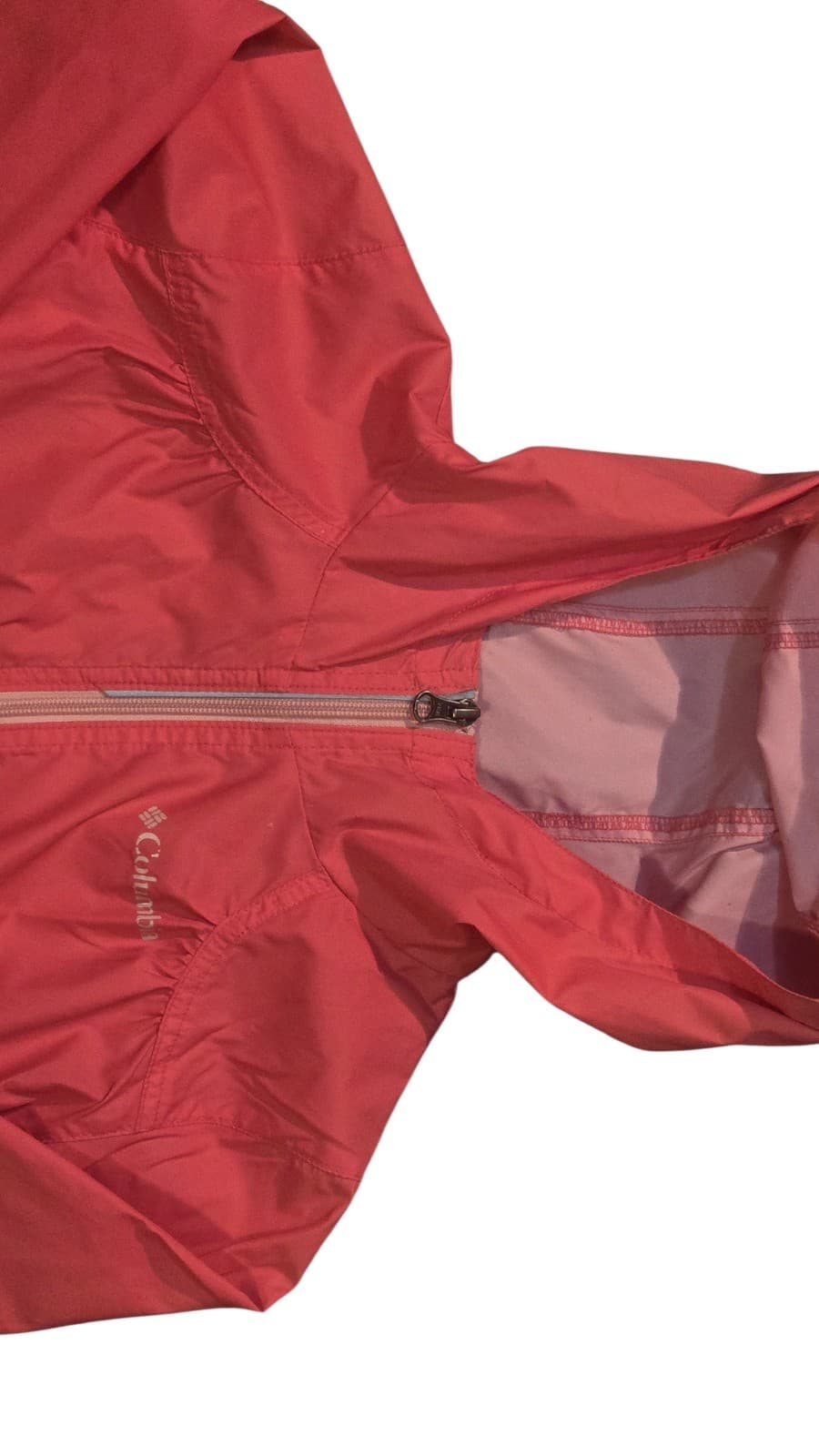 Girl’s Columbia Jacket/Windbreaker Size Med. Coral - Thumbnail 3