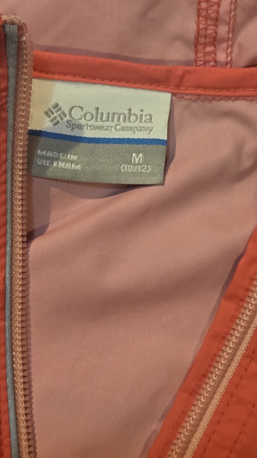 Girl’s Columbia Jacket/Windbreaker Size Med. Coral - Thumbnail 6