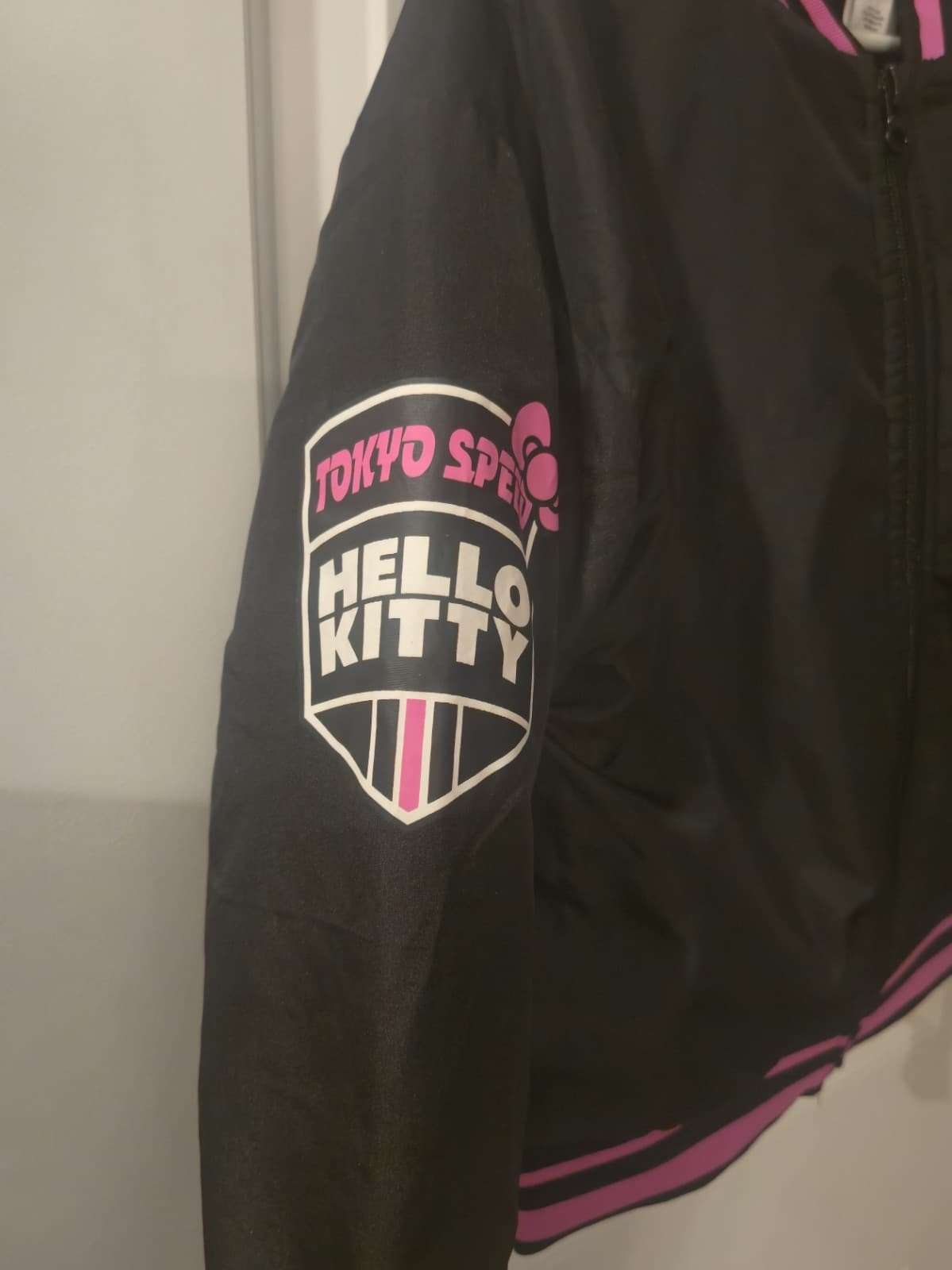 Girls Black & Pink Hello Kitty Bomber Jacket Coat - Thumbnail 3