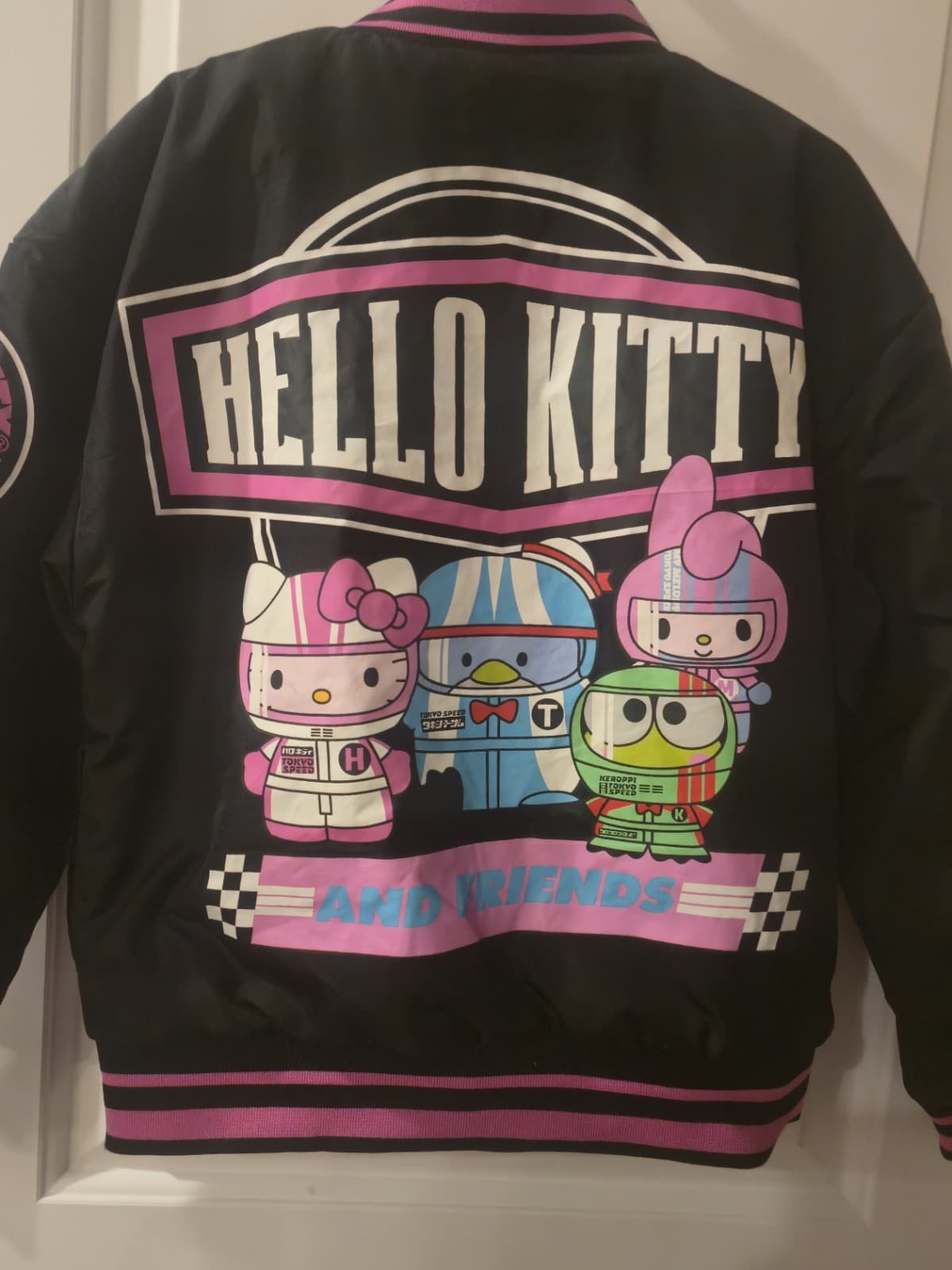 Girls Black & Pink Hello Kitty Bomber Jacket Coat - Thumbnail 7