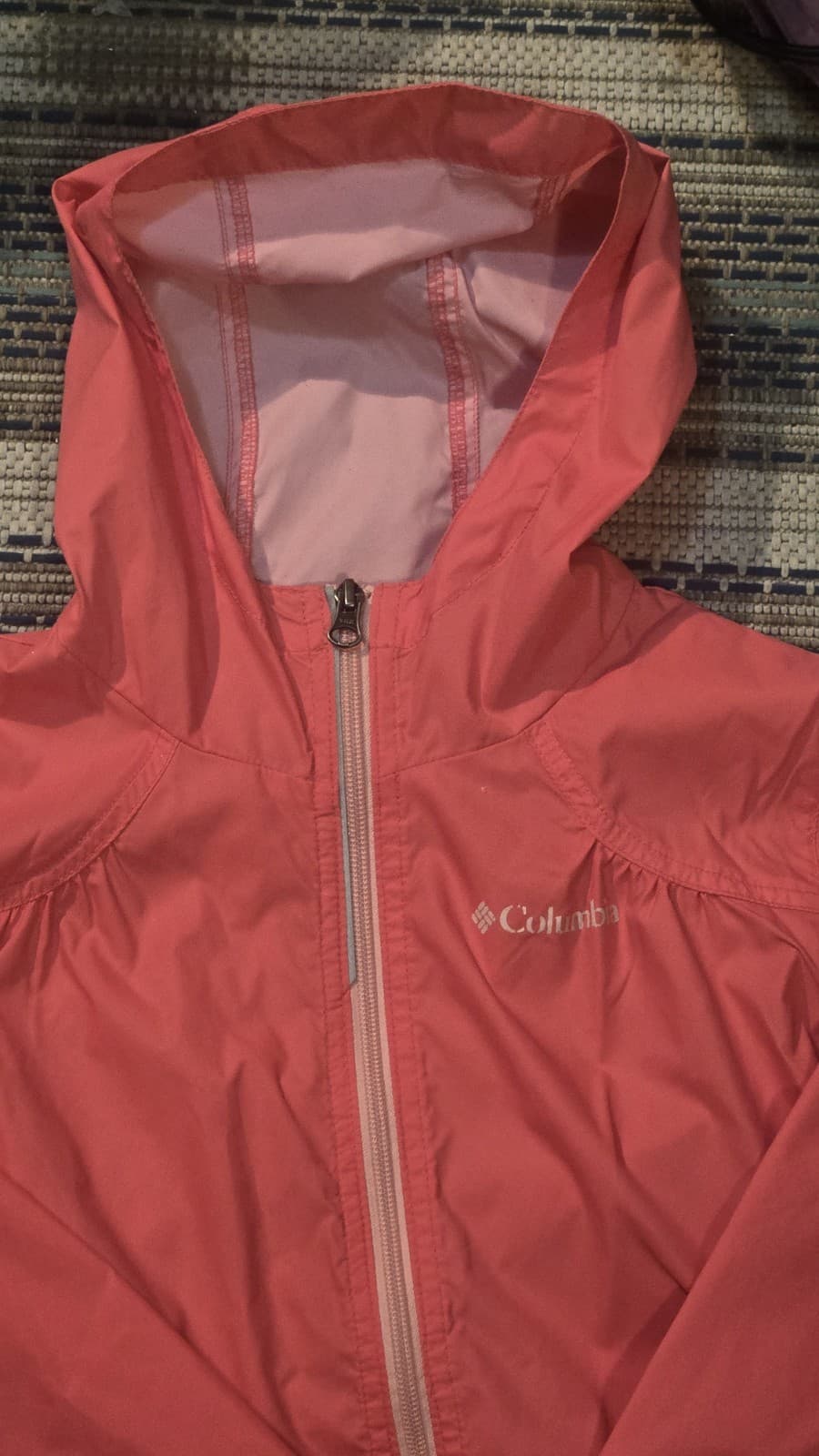 Girl’s Columbia Jacket/Windbreaker Size Med. Coral - Thumbnail 7