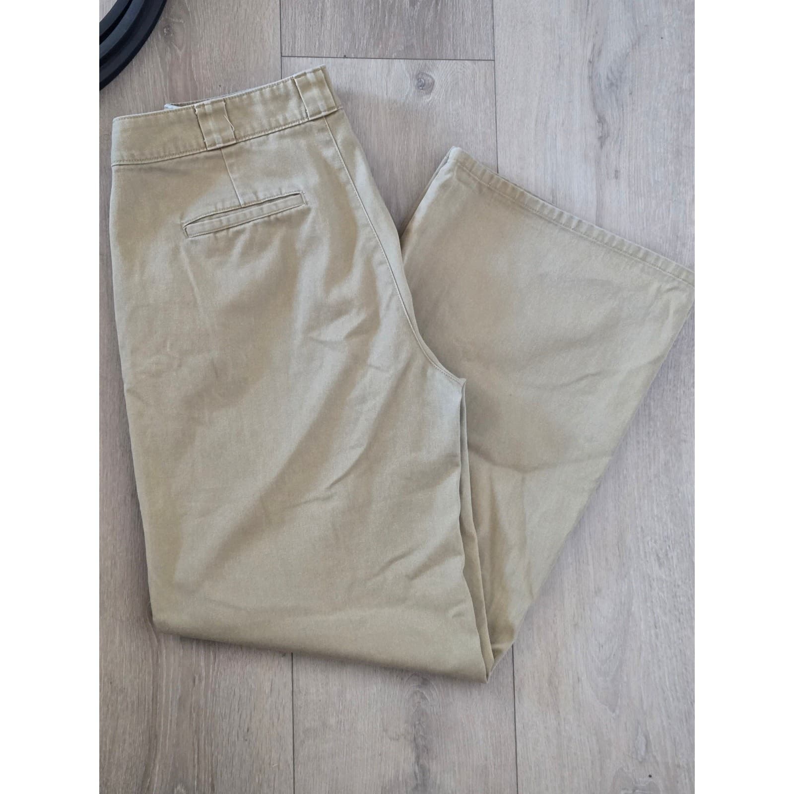 Dickies Worker Wide Leg Skater Pants Tan Khaki Size 11/30 - Thumbnail 16