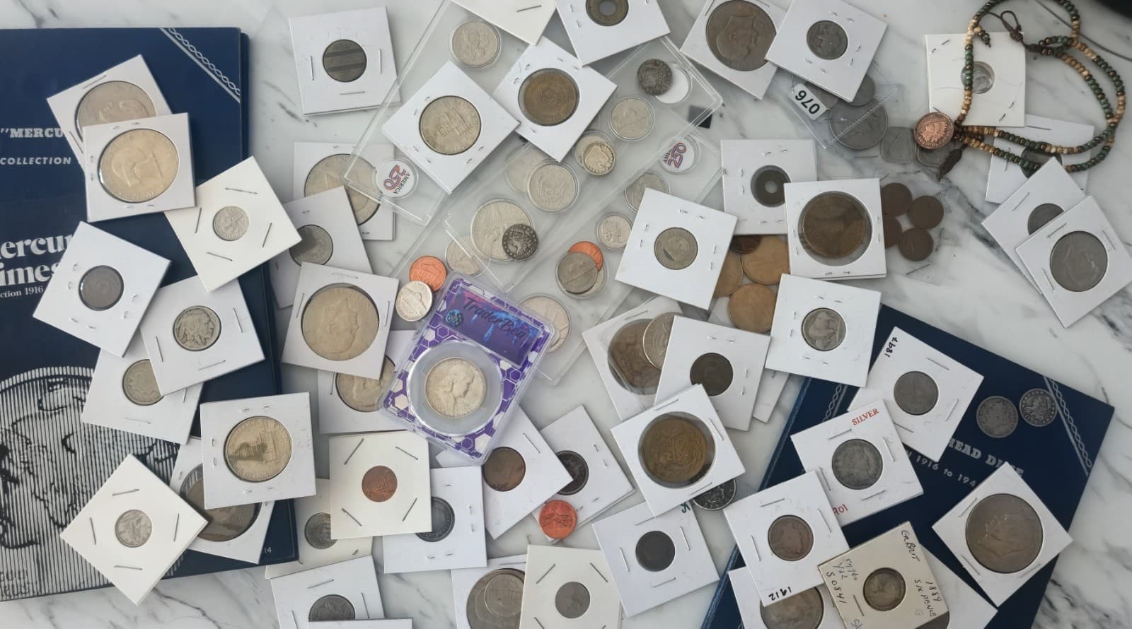 Estate Coin Lot 10 Mixed Vintage Coins Wheat Cents Indian Head Buffalo Silver... - Thumbnail 4
