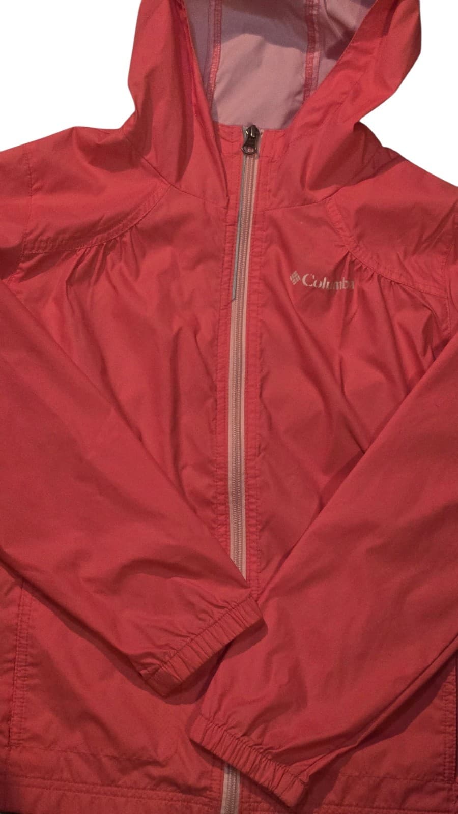 Girl’s Columbia Jacket/Windbreaker Size Med. Coral - Thumbnail 5
