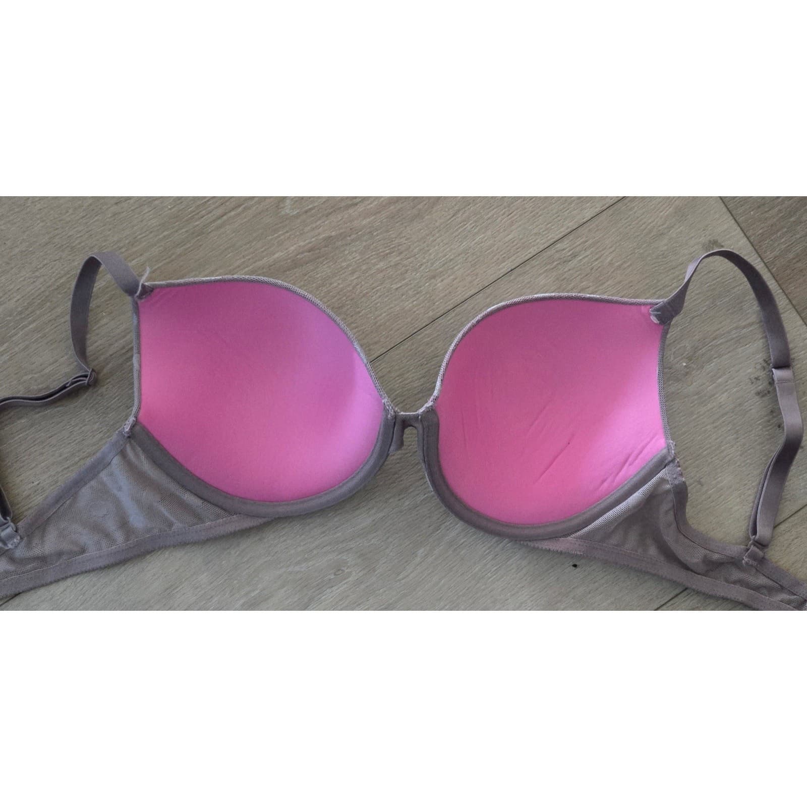 Victoria's Secret 36D Nude Polka Dot Mesh Bra Underwire Women's - Thumbnail 4
