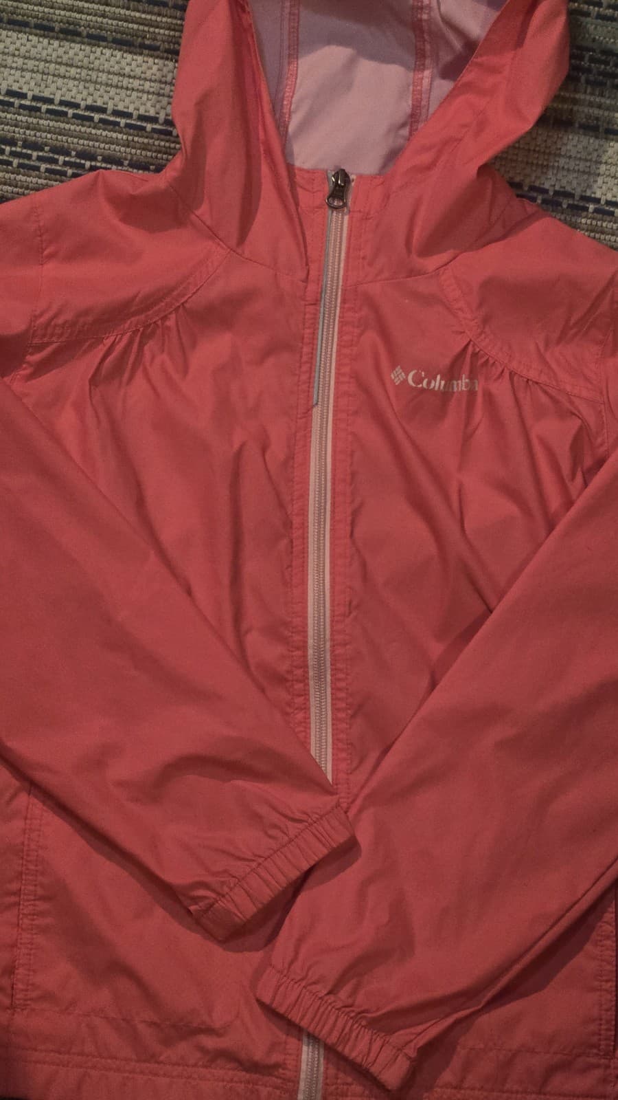 Girl’s Columbia Jacket/Windbreaker Size Med. Coral - Thumbnail 11