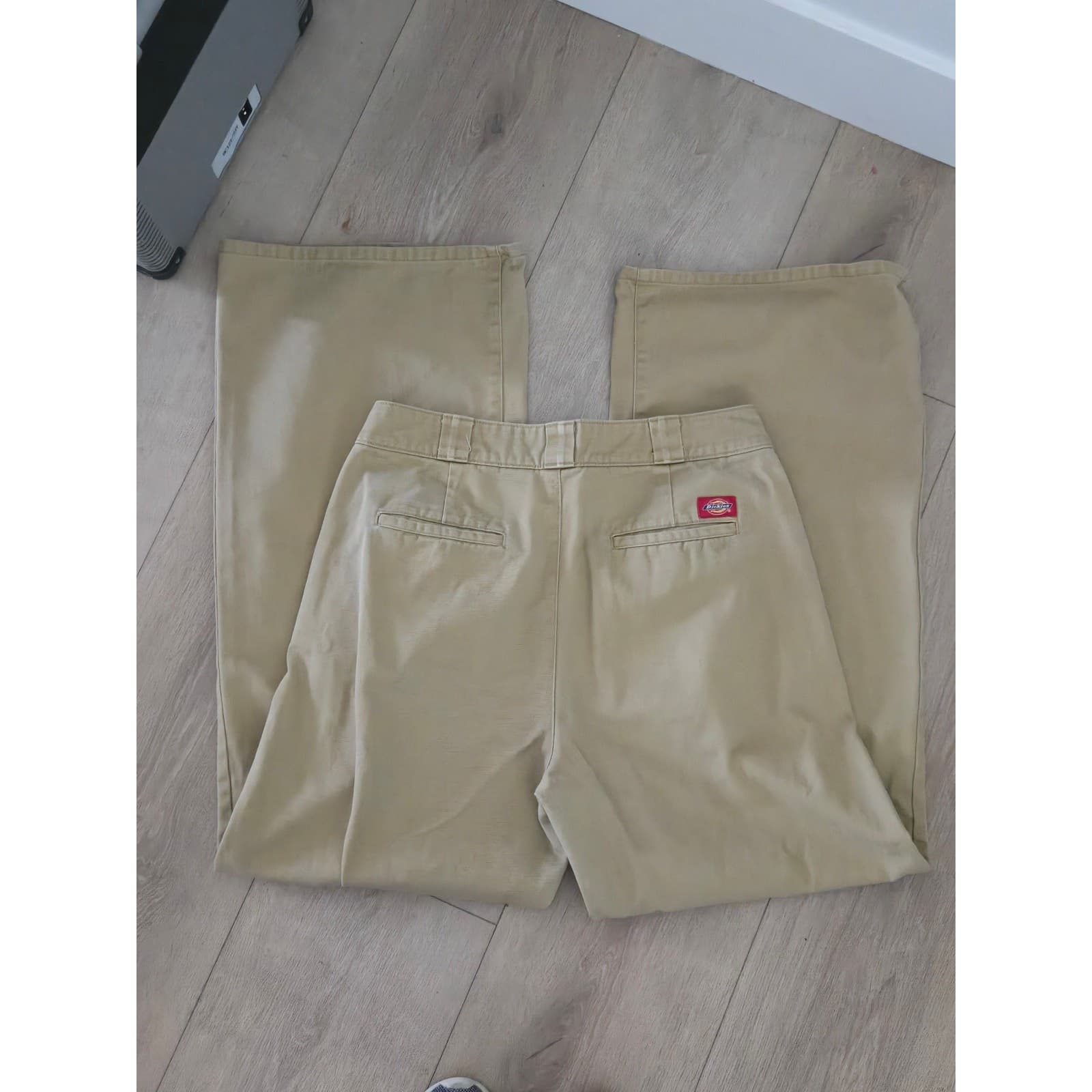 Dickies Worker Wide Leg Skater Pants Tan Khaki Size 11/30 - Thumbnail 4