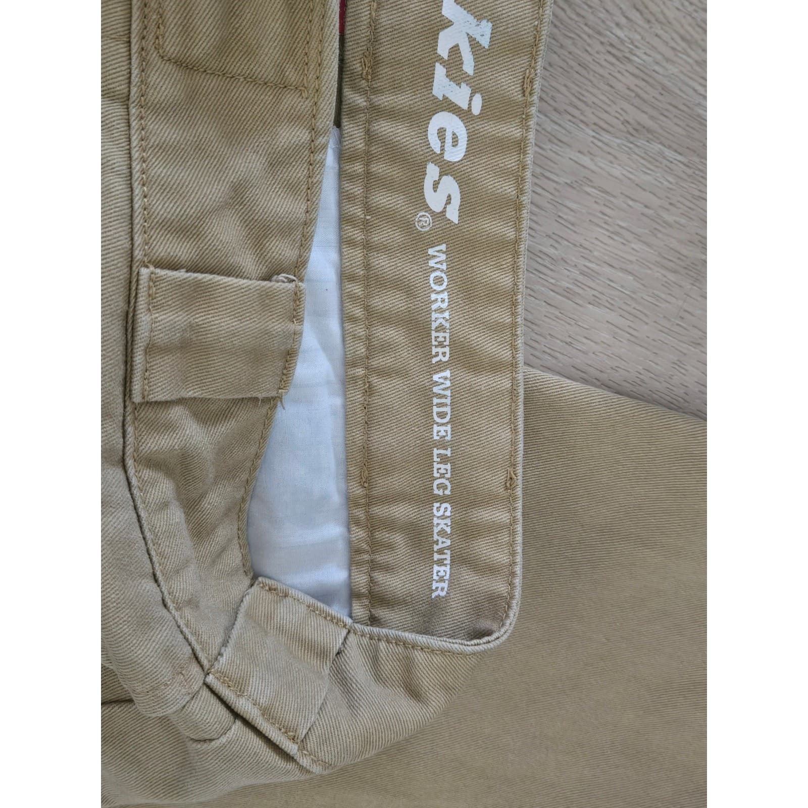 Dickies Worker Wide Leg Skater Pants Tan Khaki Size 11/30 - Thumbnail 10