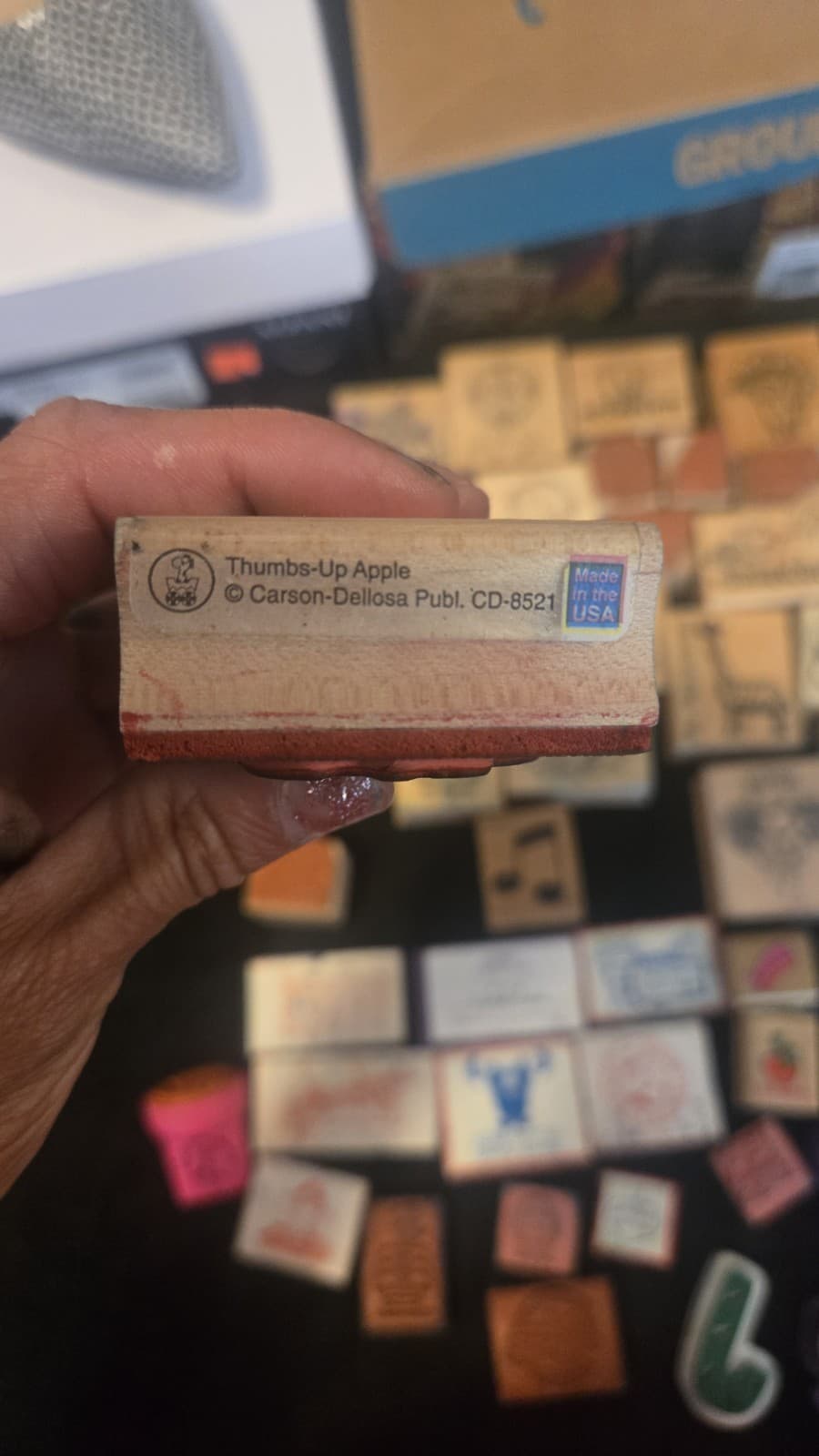 Vintage Teacher Rubber Stamp Lot 1980s 1990s Hero Arts Carson Dellosa Classroom - Thumbnail 10