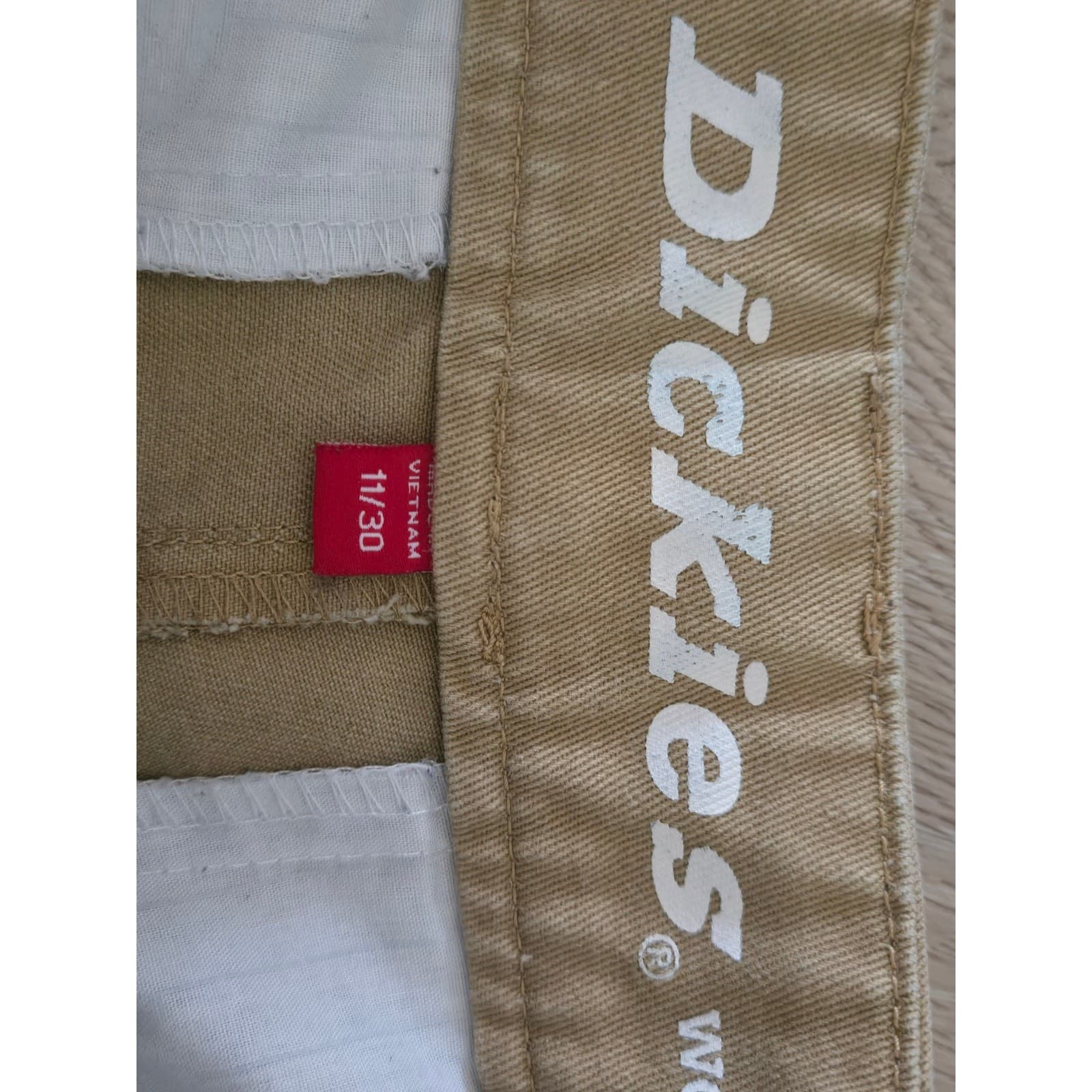 Dickies Worker Wide Leg Skater Pants Tan Khaki Size 11/30 - Thumbnail 9