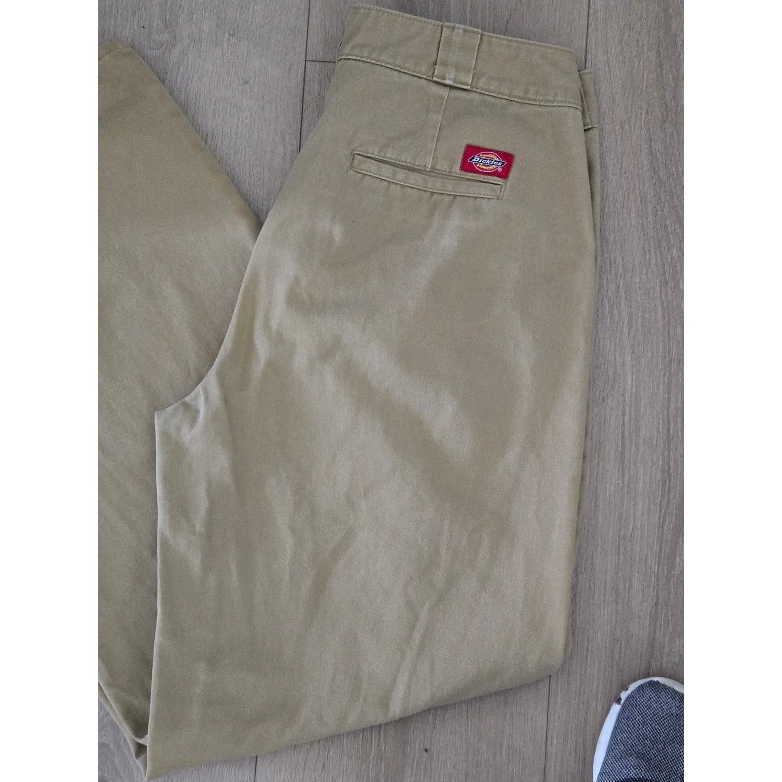 Dickies Worker Wide Leg Skater Pants Tan Khaki Size 11/30 - Thumbnail 3