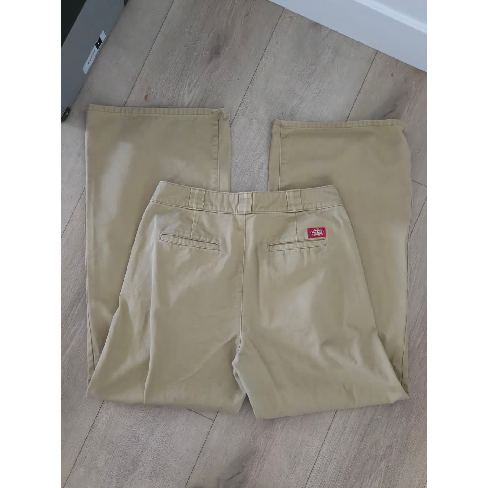 Dickies Worker Wide Leg Skater Pants Tan Khaki Size 11/30 - Thumbnail 5