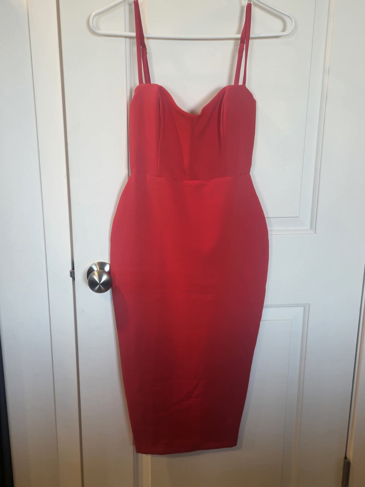 Nookie Red Bodycon Midi Dress – Size XS