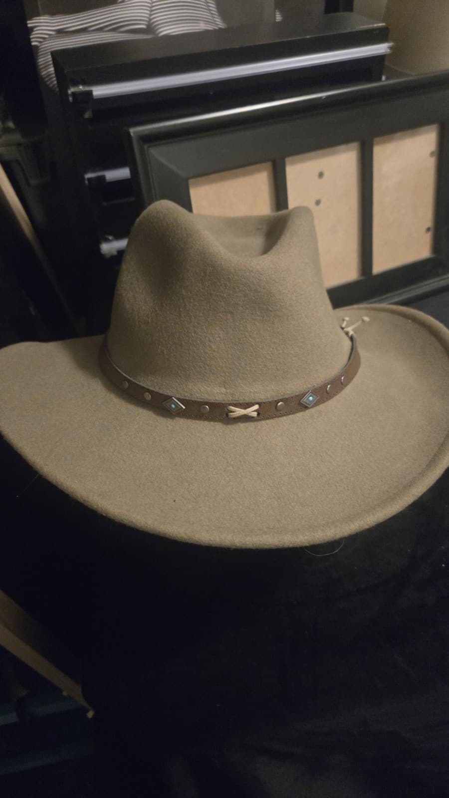 Black Creek Men's Putty Crushable Felt Western Fashion Hat - Thumbnail 8