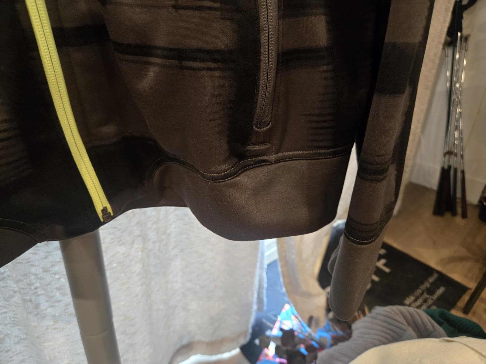 The North Face Womens Full Zip Track Jacket Large Black Gray Stripe Neon... - Thumbnail 5