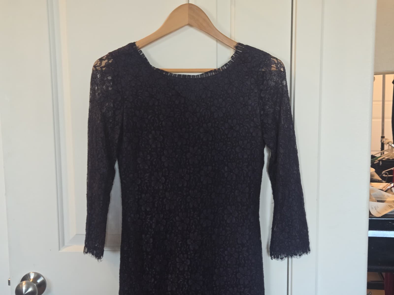 THML Navy Lace Dress Description (Size Small) - Thumbnail 2