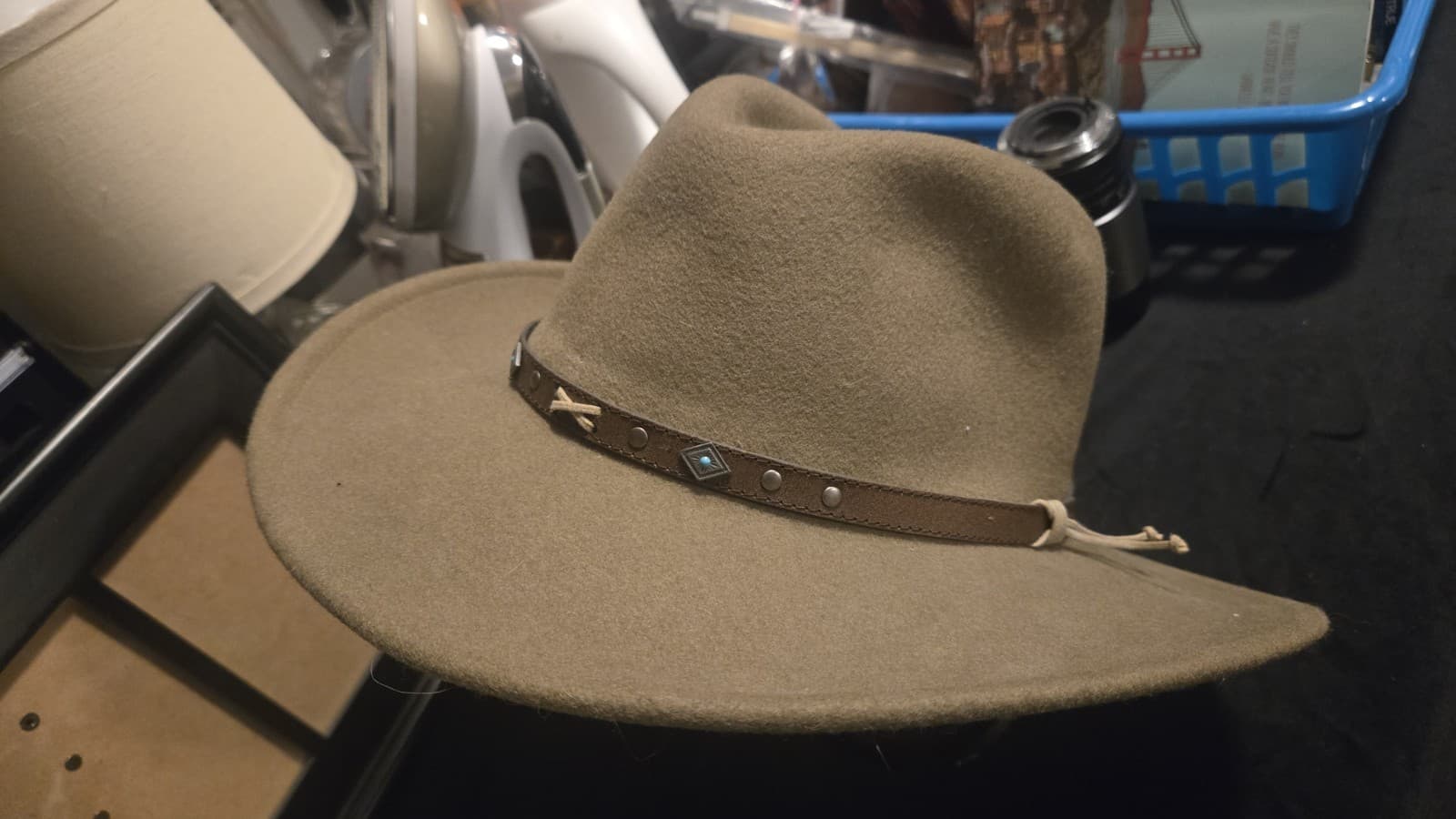 Black Creek Men's Putty Crushable Felt Western Fashion Hat - Thumbnail 3