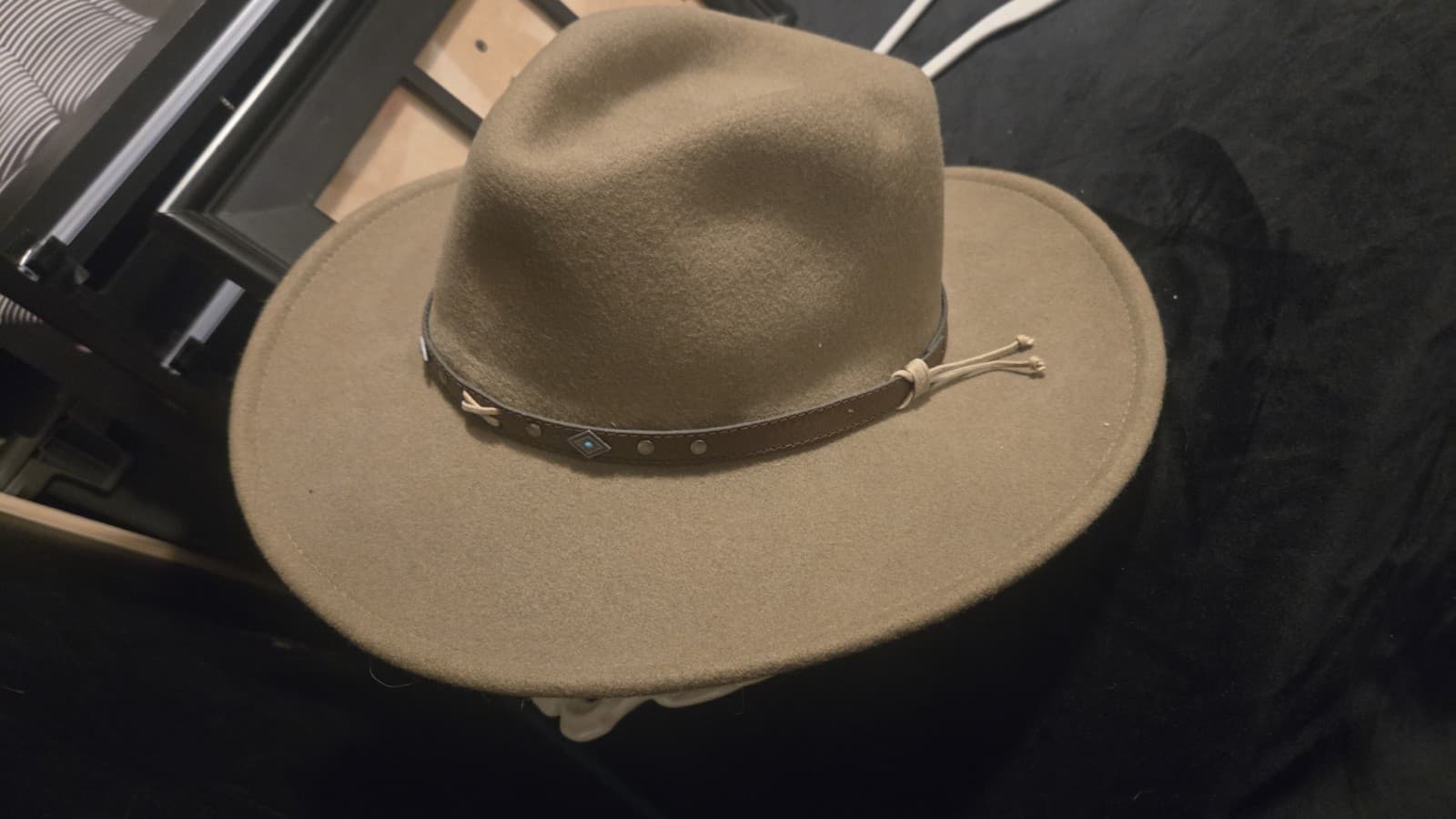 Black Creek Men's Putty Crushable Felt Western Fashion Hat - Thumbnail 7