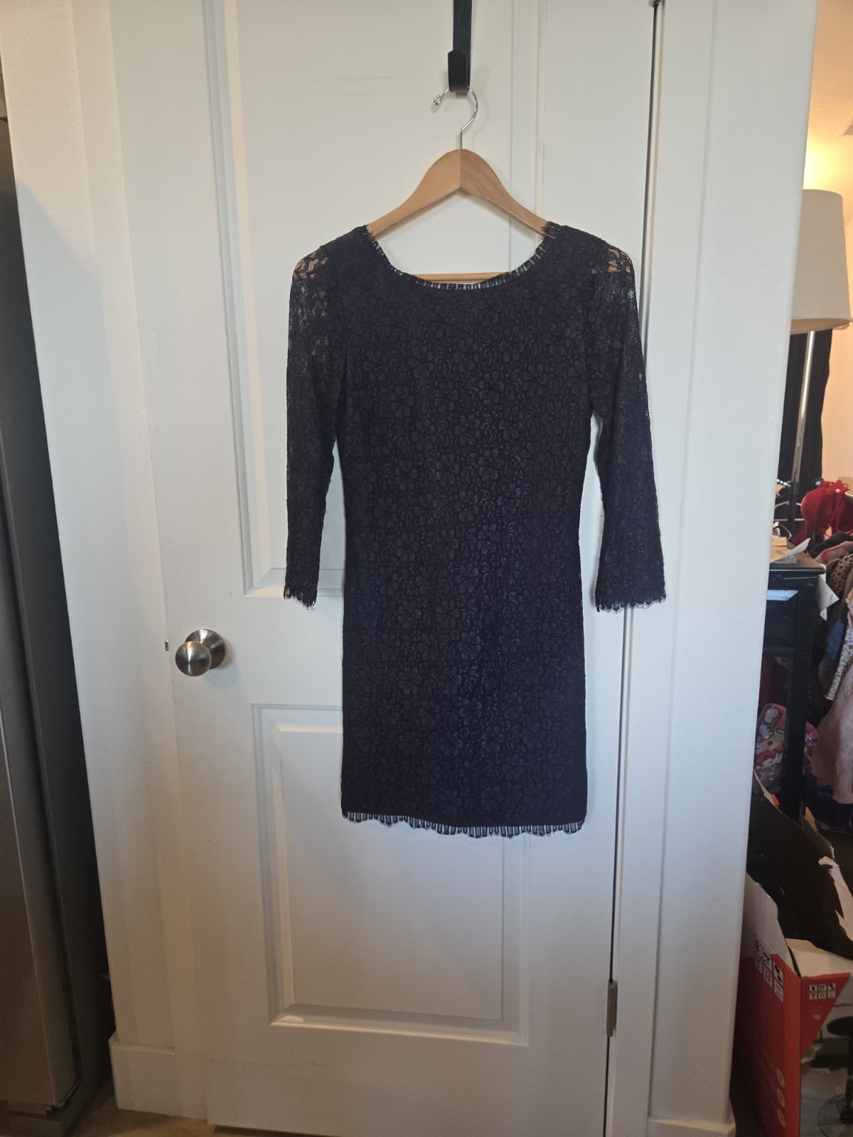 THML Navy Lace Dress Description (Size Small) - Thumbnail 4
