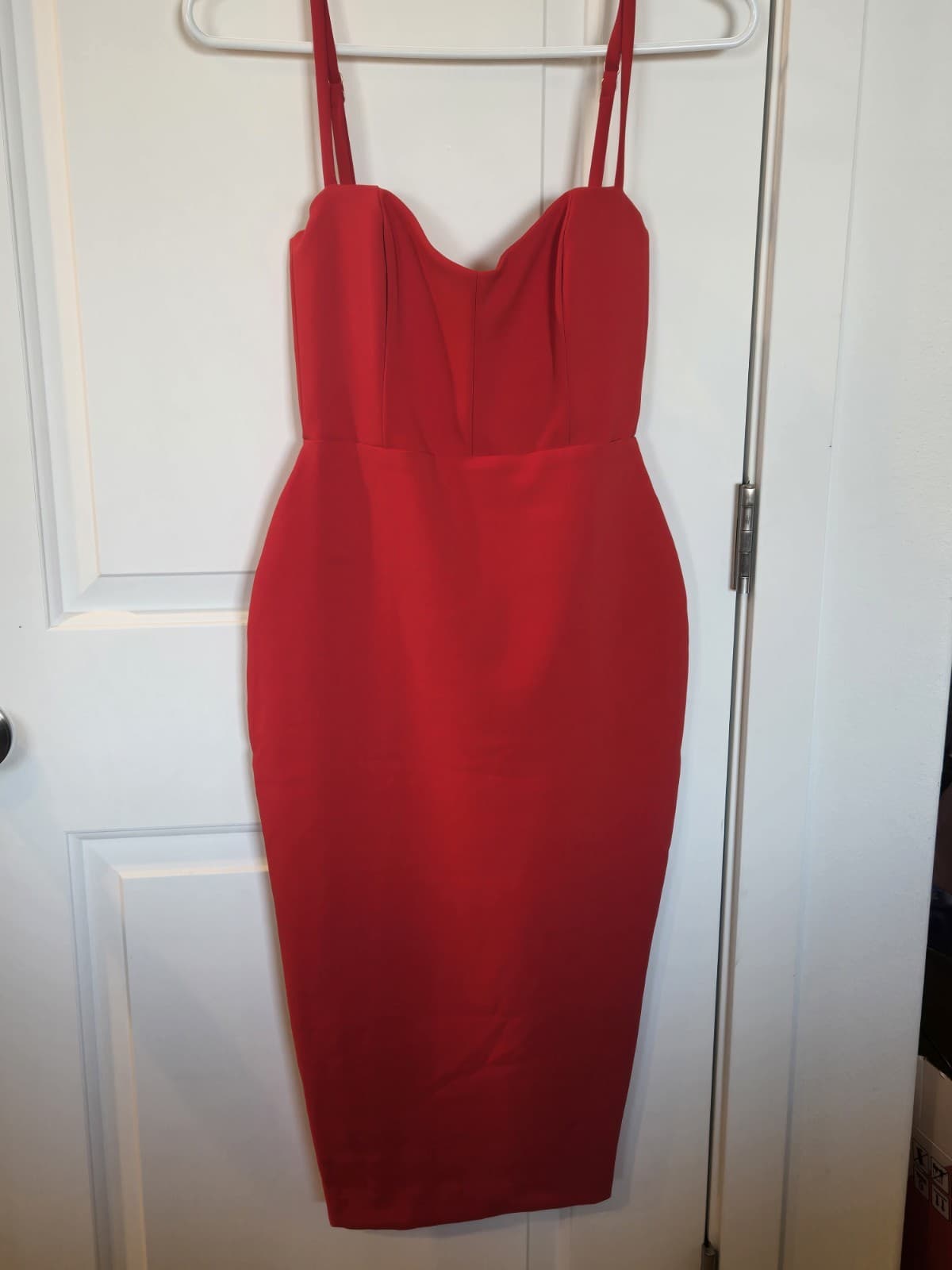 Nookie Red Bodycon Midi Dress – Size XS - Thumbnail 2