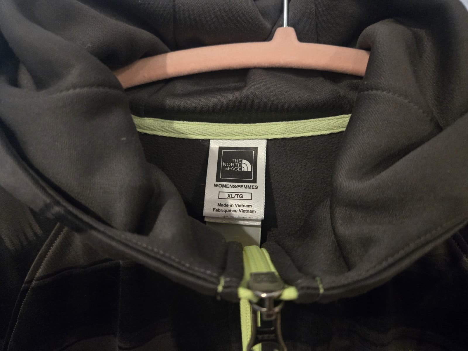 The North Face Womens Full Zip Track Jacket Large Black Gray Stripe Neon... - Thumbnail 7