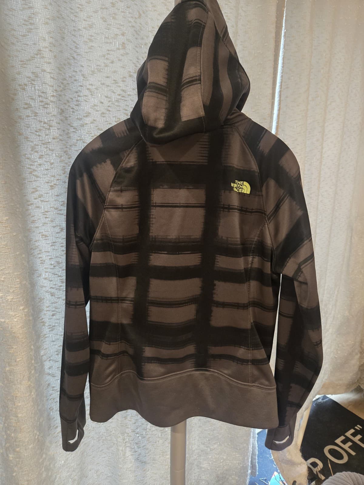 The North Face Womens Full Zip Track Jacket Large Black Gray Stripe Neon... - Thumbnail 8