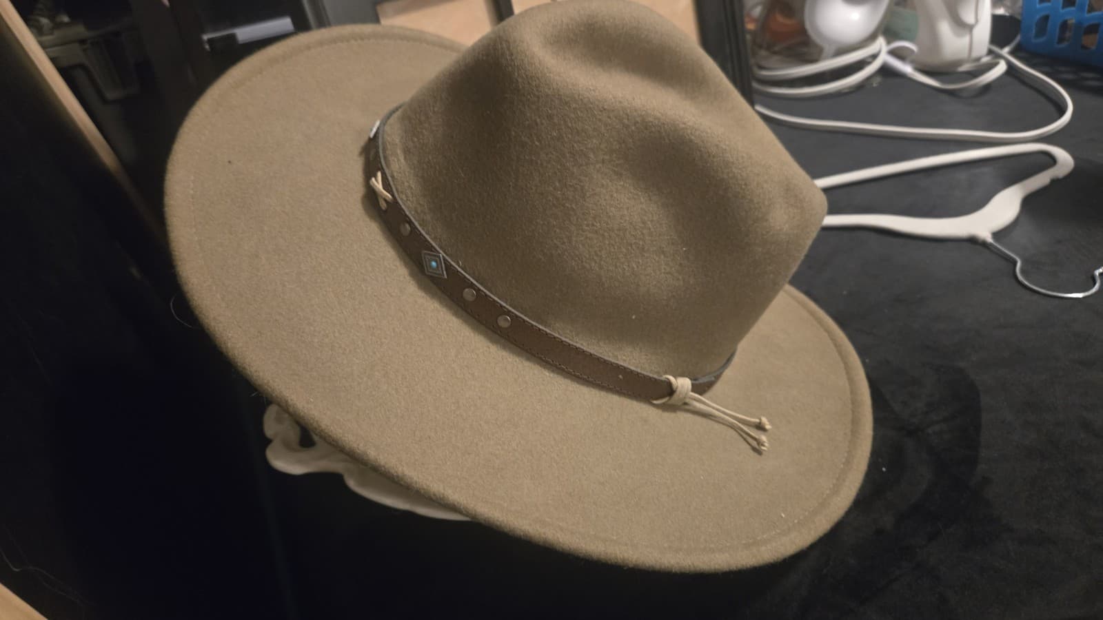 Black Creek Men's Putty Crushable Felt Western Fashion Hat - Thumbnail 6