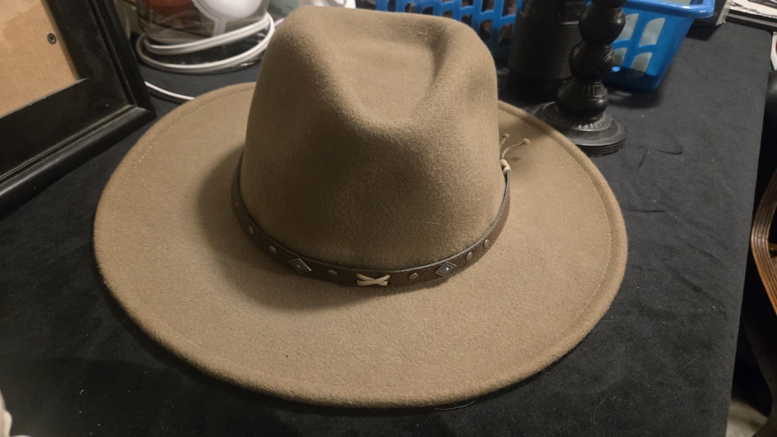 Black Creek Men's Putty Crushable Felt Western Fashion Hat - Thumbnail 5