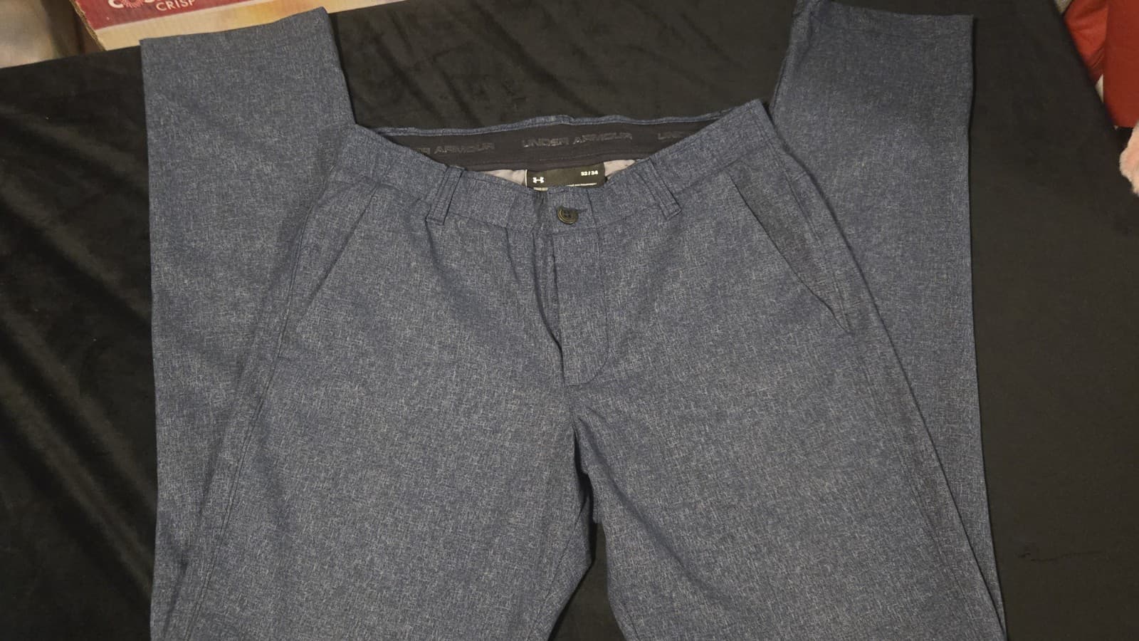 Under Armour Mens Golf Pants Blue Heathered Flat 32/34 Polyester Stretch NWOT - Thumbnail 6