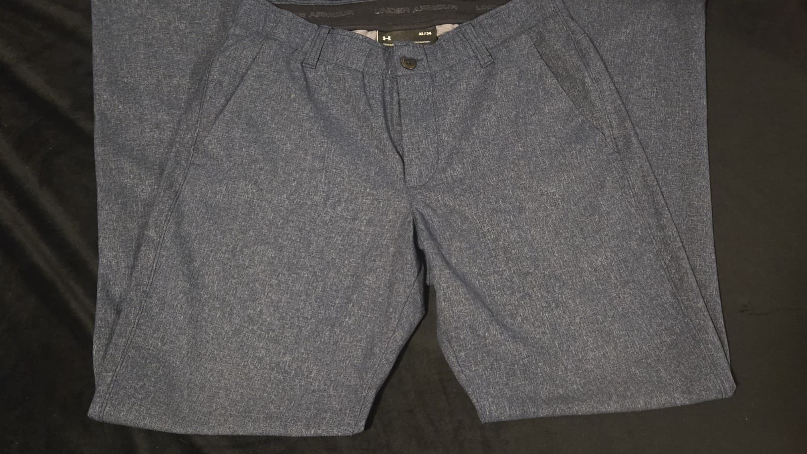 Under Armour Mens Golf Pants Blue Heathered Flat 32/34 Polyester Stretch NWOT - Thumbnail 5