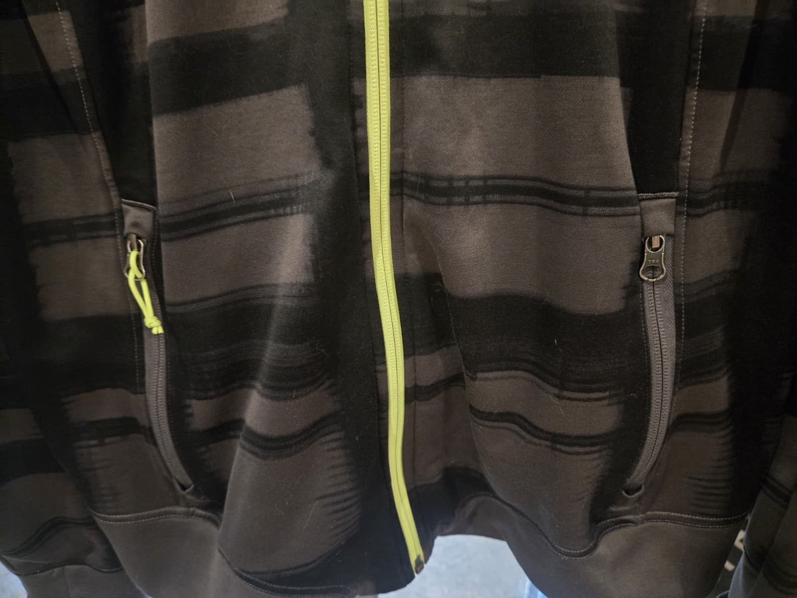 The North Face Womens Full Zip Track Jacket Large Black Gray Stripe Neon... - Thumbnail 3