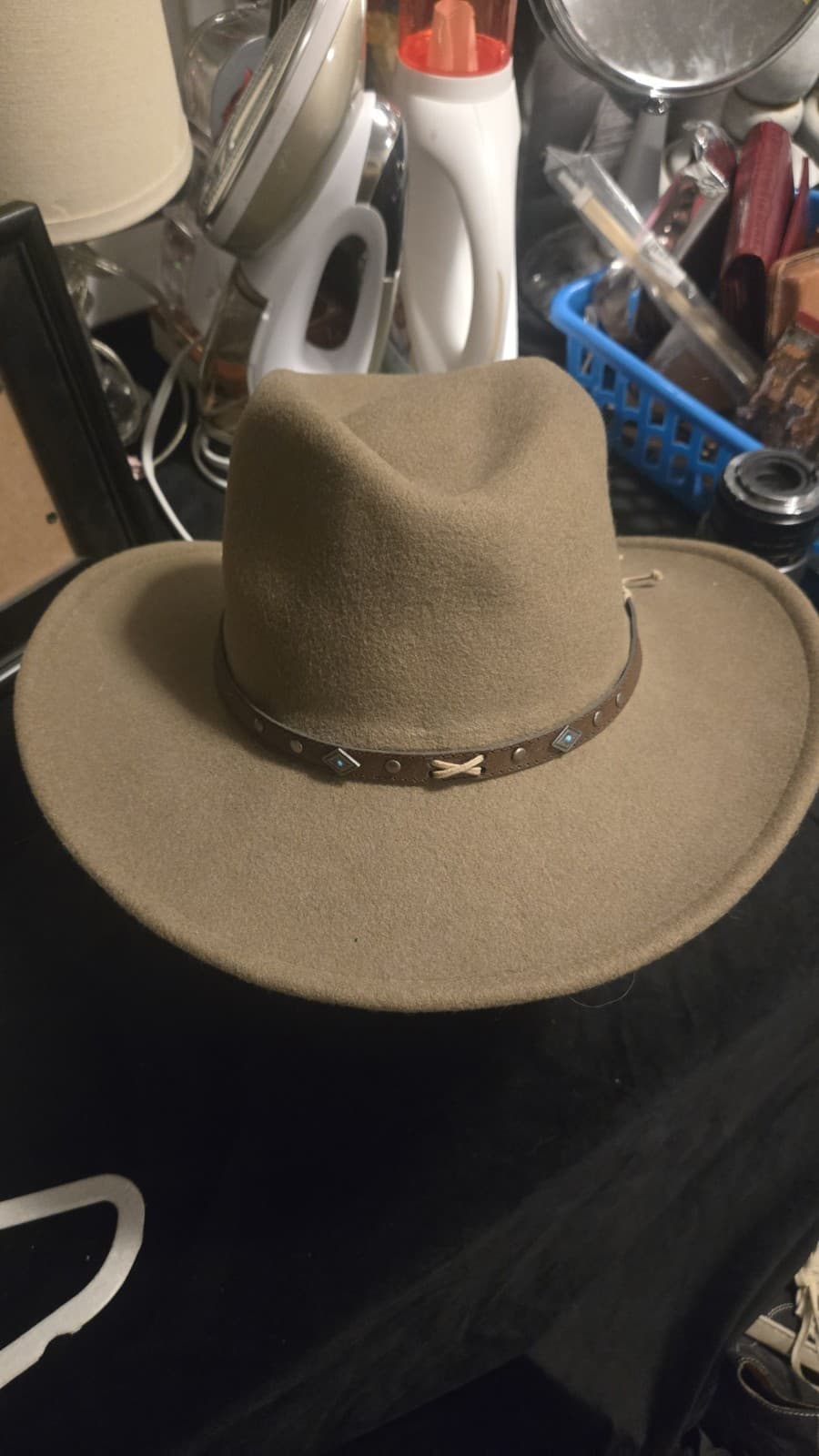 Black Creek Men's Putty Crushable Felt Western Fashion Hat - Thumbnail 2