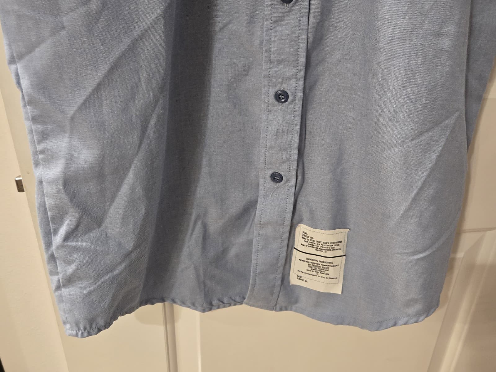 DSCP US Navy Quarterdeck Collection Shirt Mens Medium Blue Military Uniform - Thumbnail 14