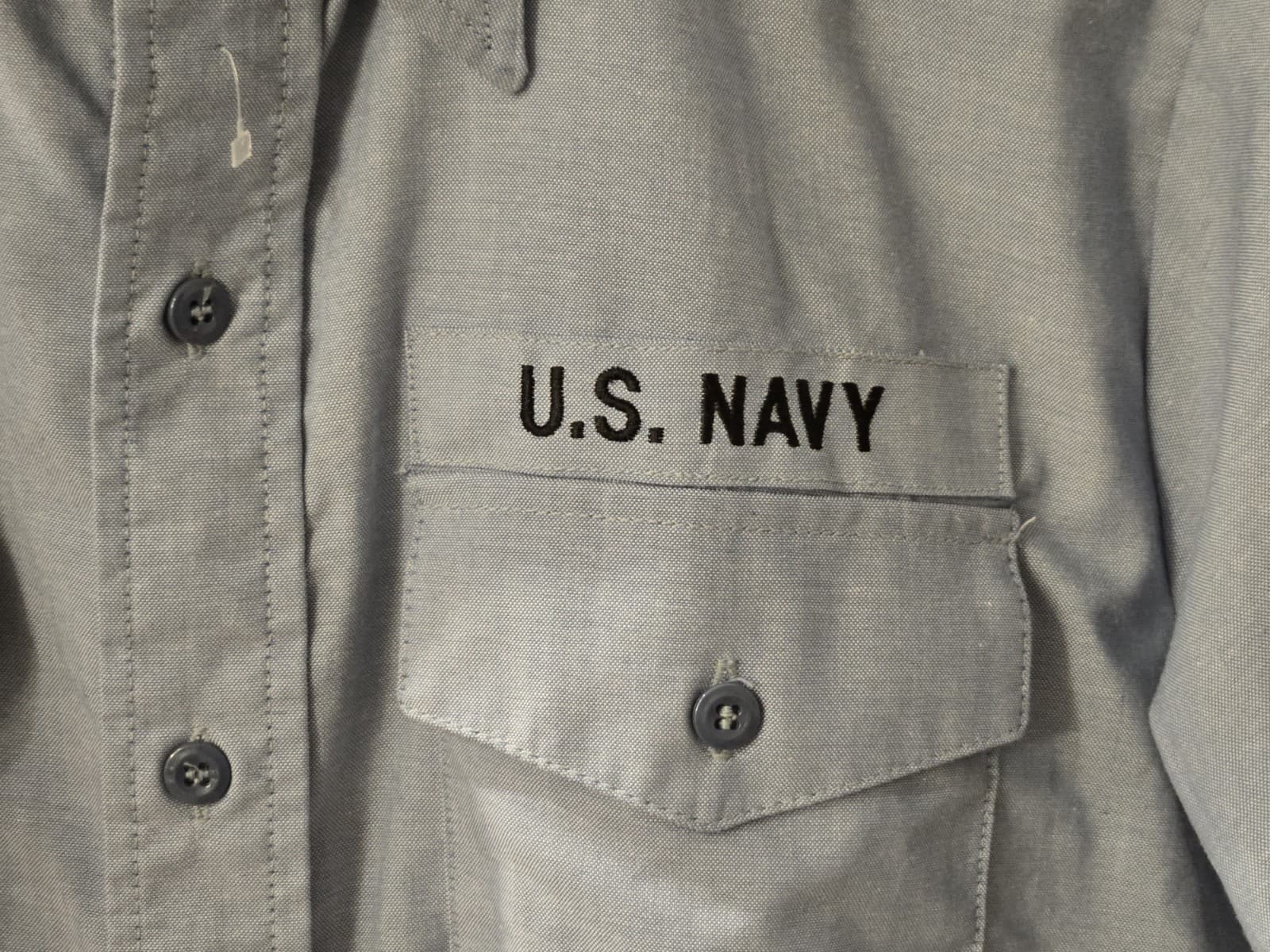 DSCP US Navy Quarterdeck Collection Shirt Mens Medium Blue Military Uniform - Thumbnail 11