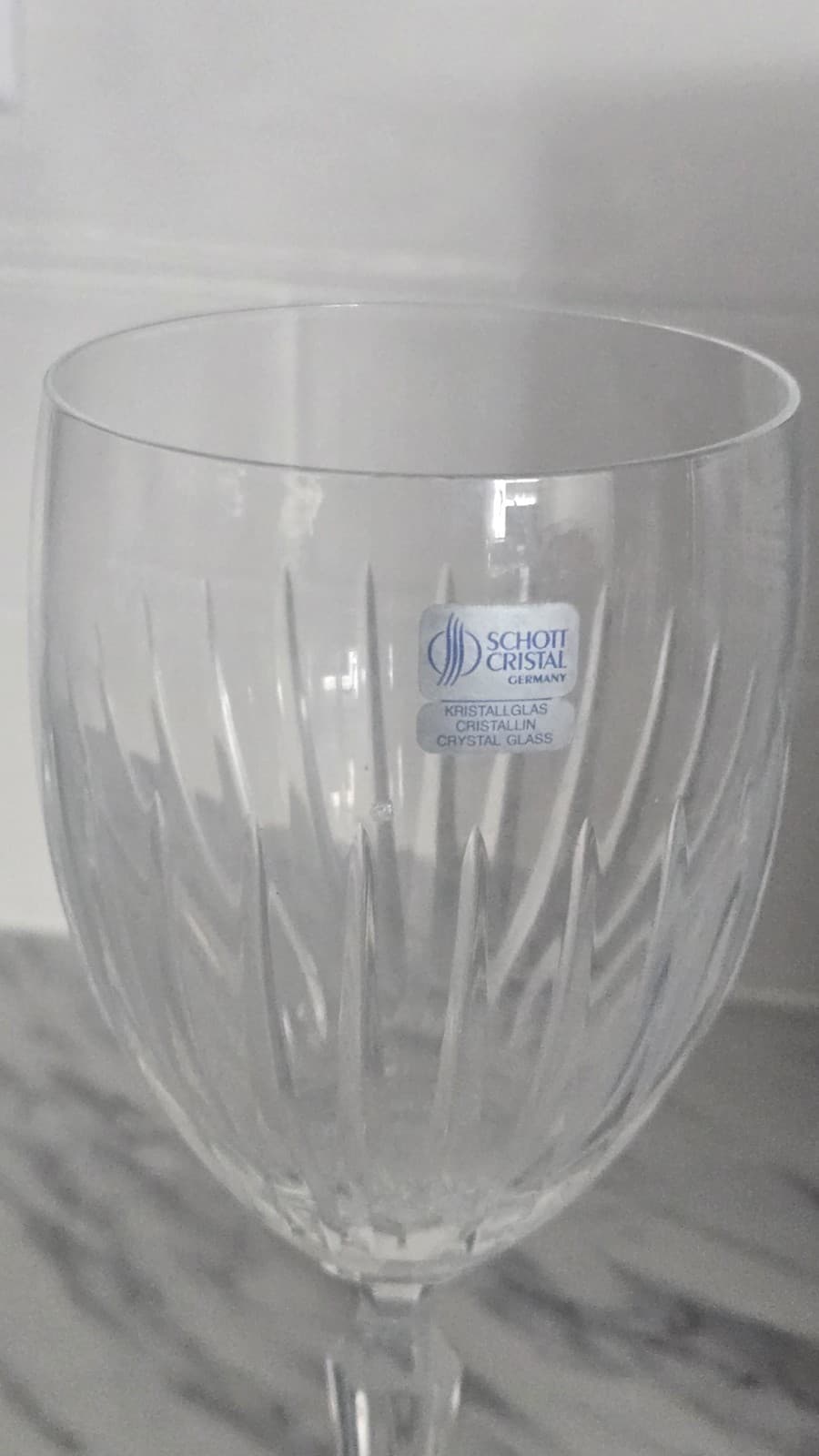Vintage Crystal Drinkwear Water Goblets Set of 3 New Old Stock Germany - Thumbnail 3