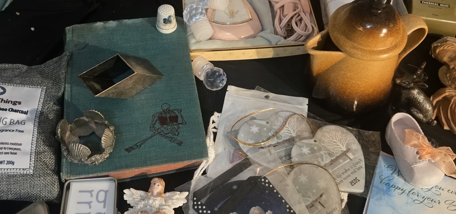 Vintage Junk Drawer Lot! Sighed Piece's Silver Crystal Jewelry - Thumbnail 12