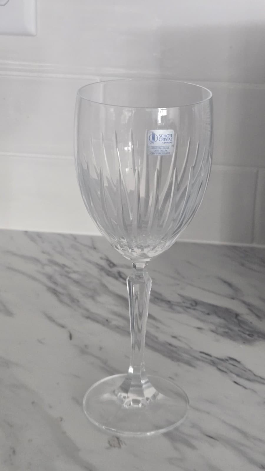 Vintage Crystal Drinkwear Water Goblets Set of 3 New Old Stock Germany - Thumbnail 2