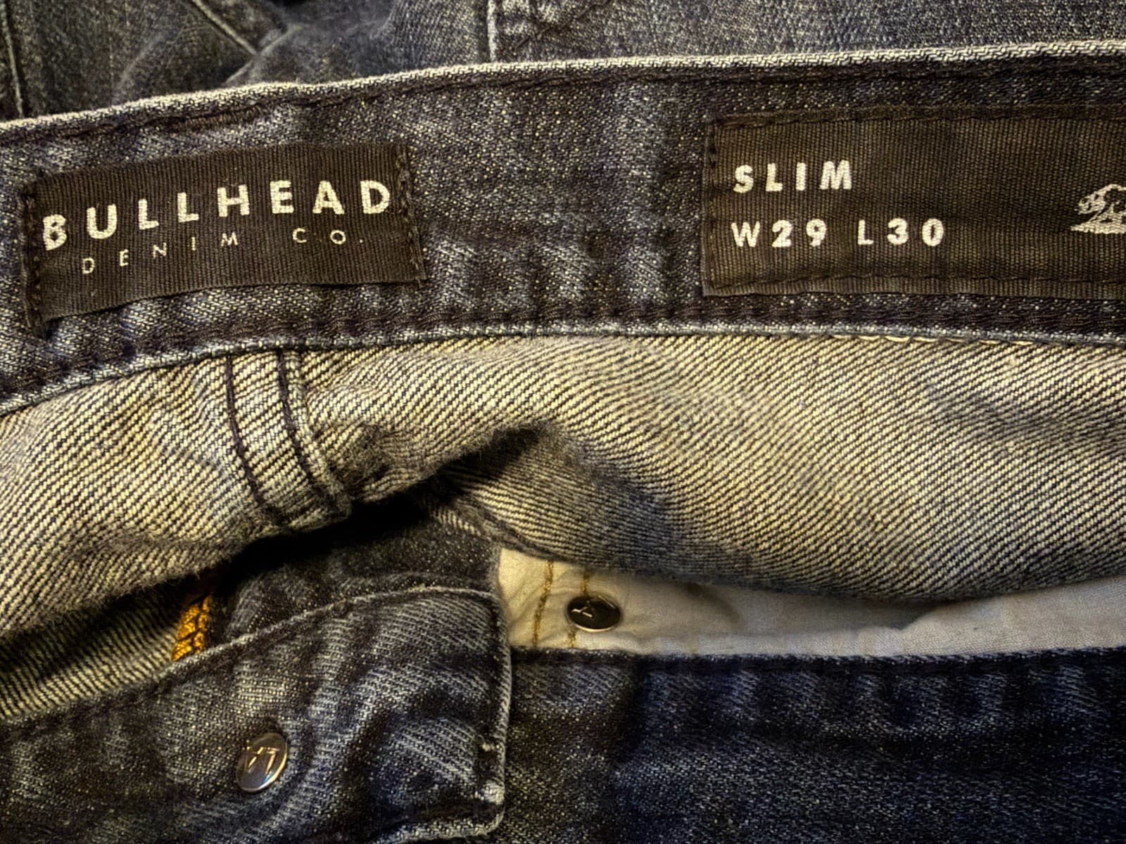 Bullhead Women Slim Denim Jeans Size 29x30 Blue Used Excellent Condition - Thumbnail 2