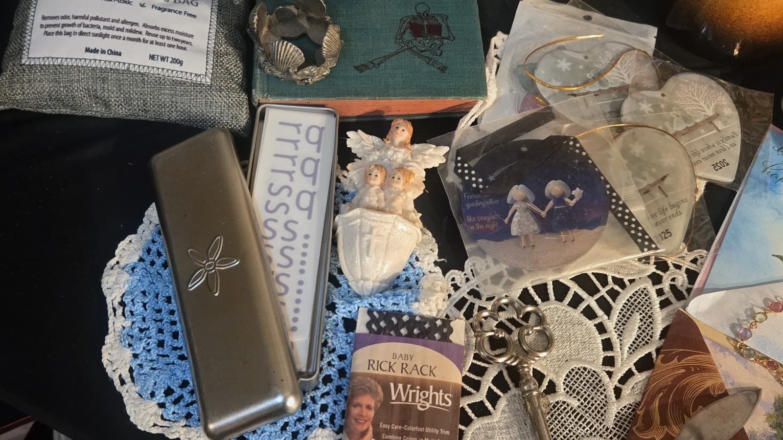 Vintage Junk Drawer Lot! Sighed Piece's Silver Crystal Jewelry - Thumbnail 14