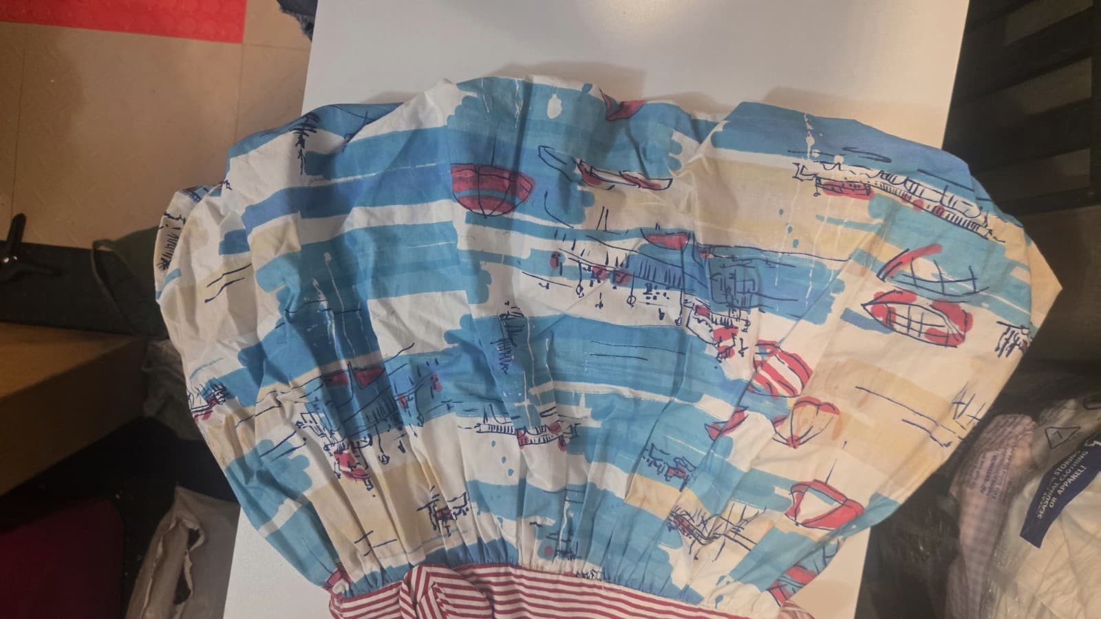 Girls Marmellata Red White Blue Beach Scene Summer Sun Dress Size 5 - Thumbnail 5