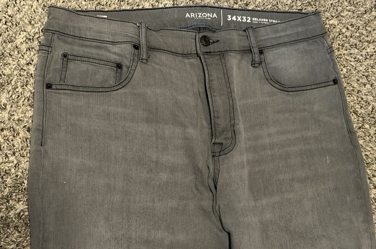 Arizona Jean Co Jeans Men 34 X 32 Dark Wash Skinny Slim Fit Jeans New - Thumbnail 2