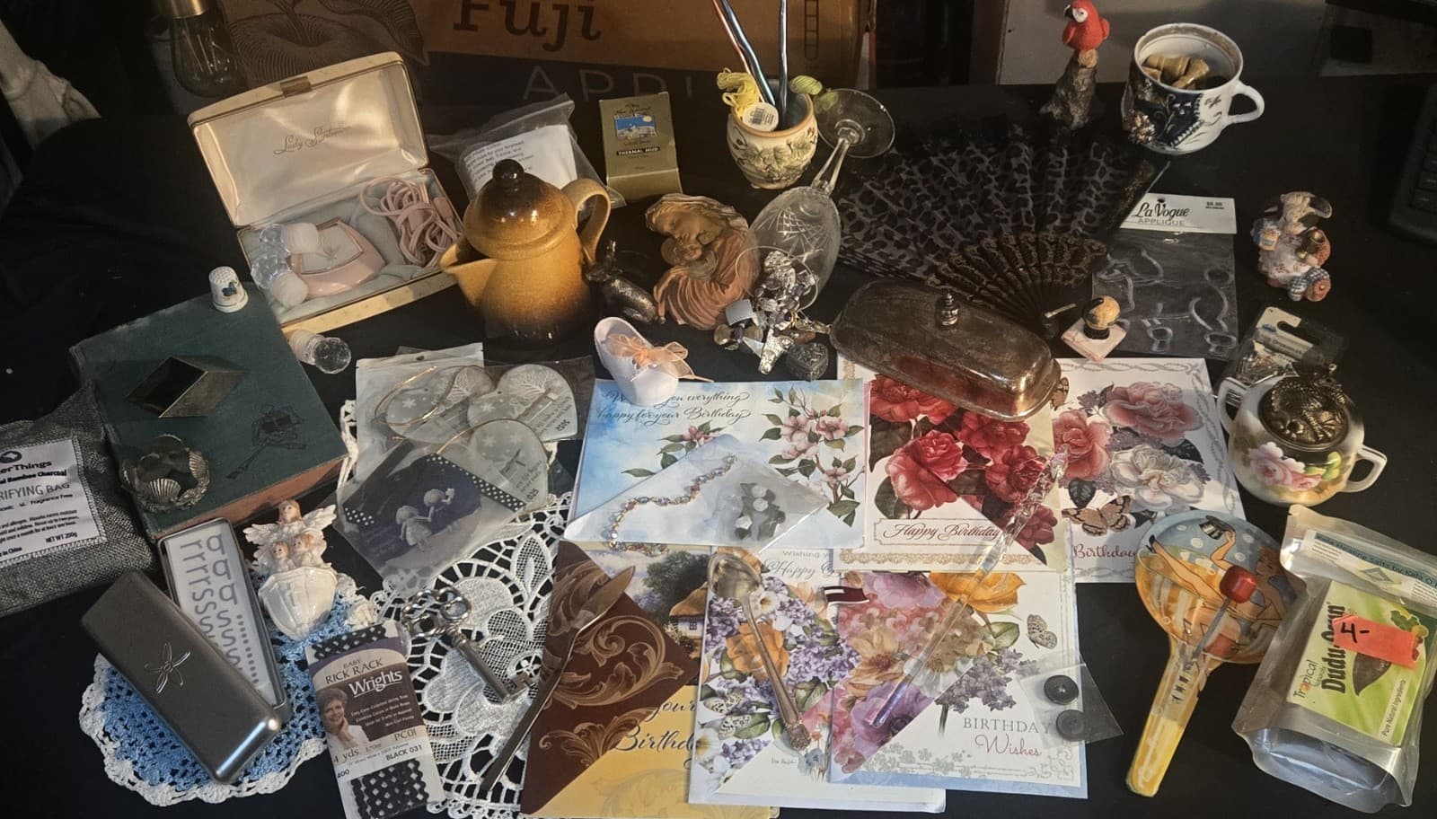 Vintage Junk Drawer Lot! Sighed Piece's Silver Crystal Jewelry - Thumbnail 6