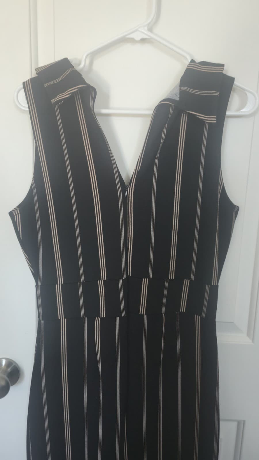 Almost Famous Jumpsuit (XL) Striped Button-Back-Neck Cut/Out-Back Zips-Back - Thumbnail 3